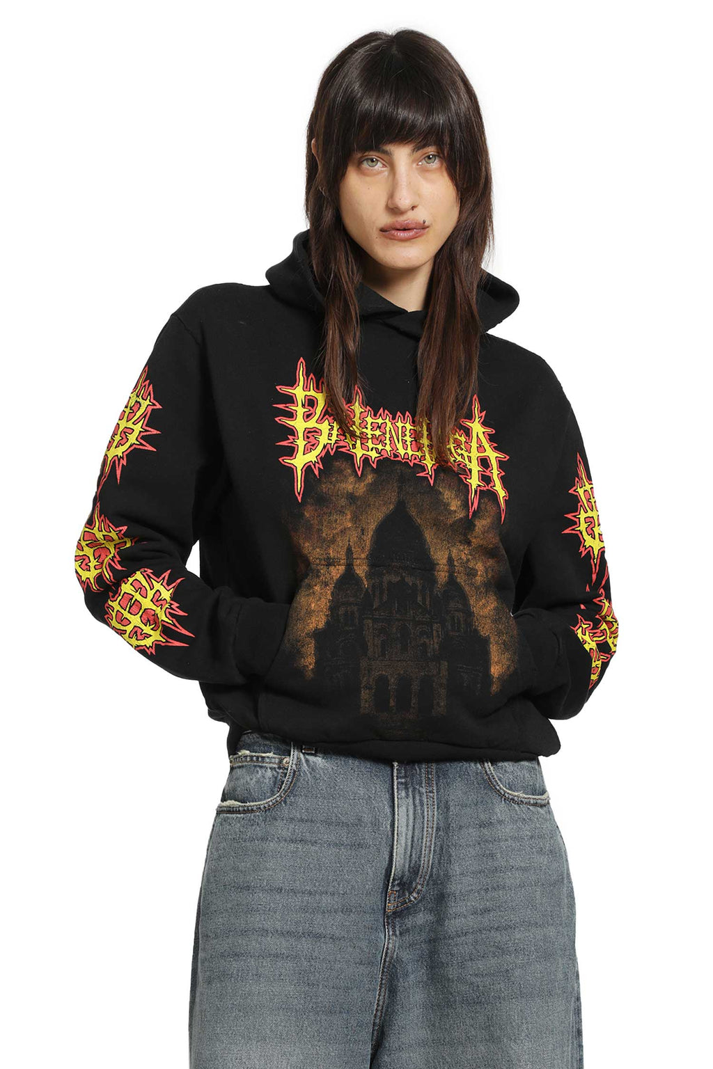 Sacré Coeur Medium Fit Hoodie Balenciaga оригінал – Купити в Україні – боковий вид