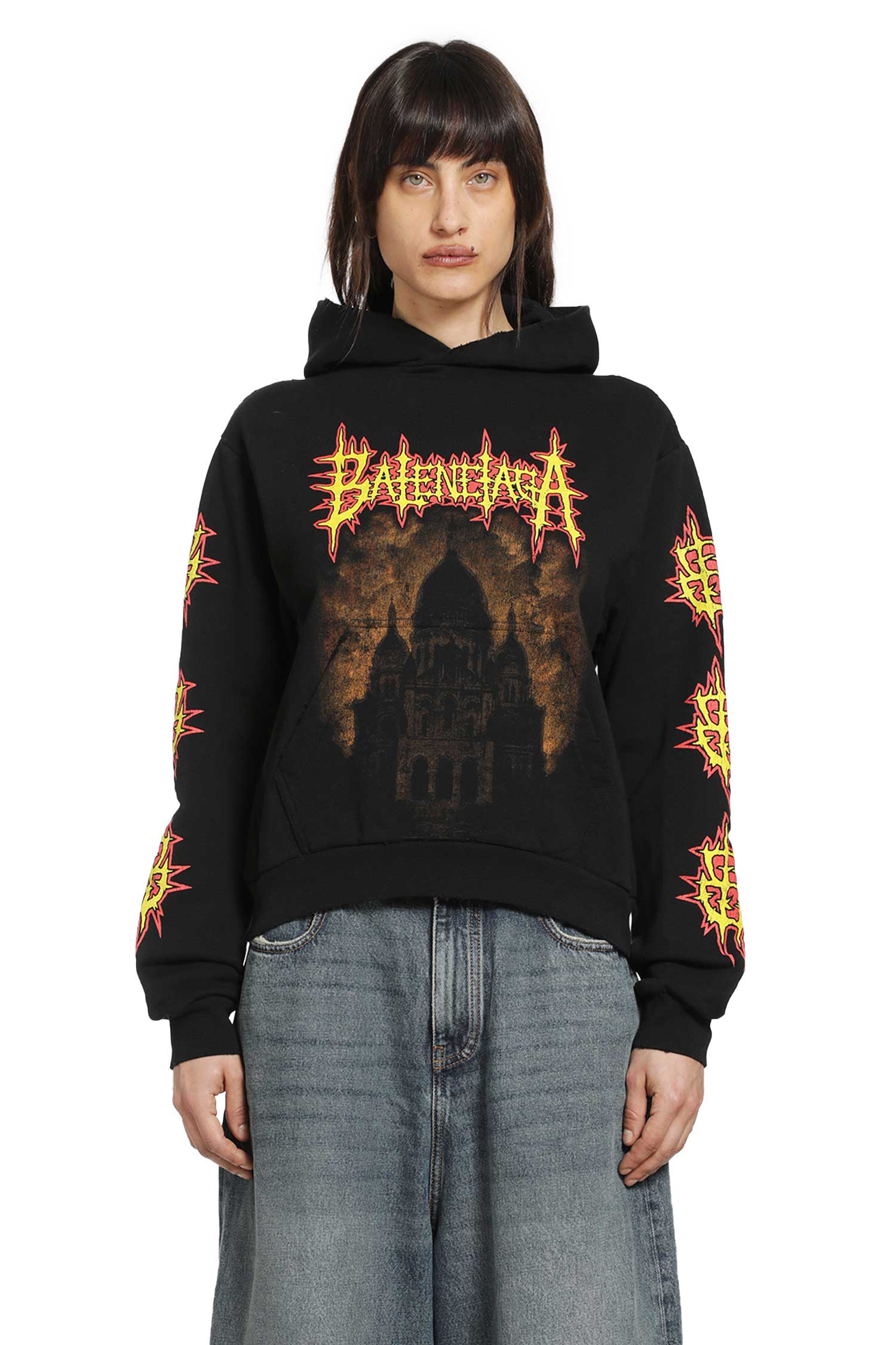 Sacré Coeur Medium Fit Hoodie Balenciaga оригінал – Купити в Україні – вид ззаду