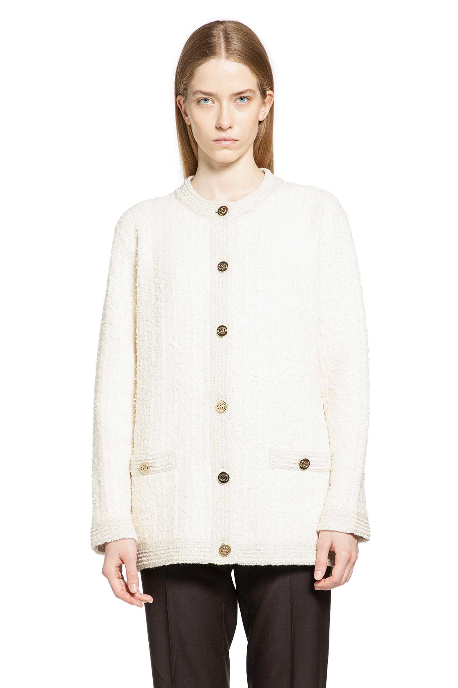 Bouclé Lurex Wool Cardigan Gucci оригінал – Купити в Україні – вид ззаду