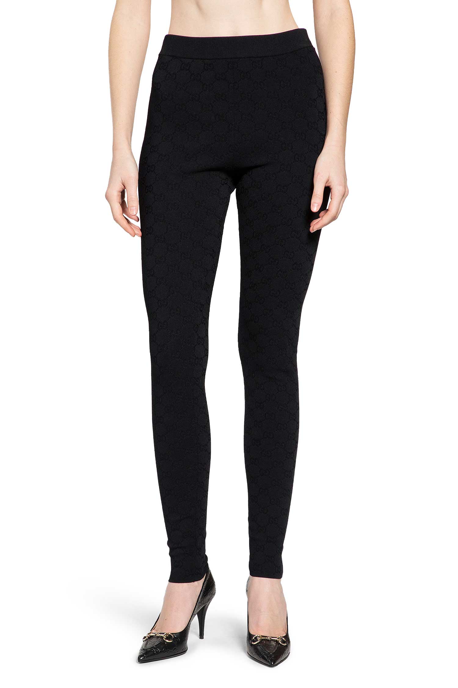 Оригінальна Viscose Gg Jacquard Leggings Gucci – вид ззаду