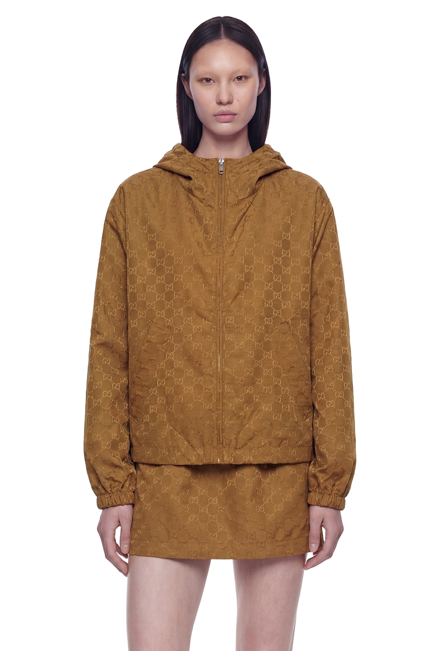 Оригінальна Slub Gg Nylon Windbreaker Gucci – боковий вид