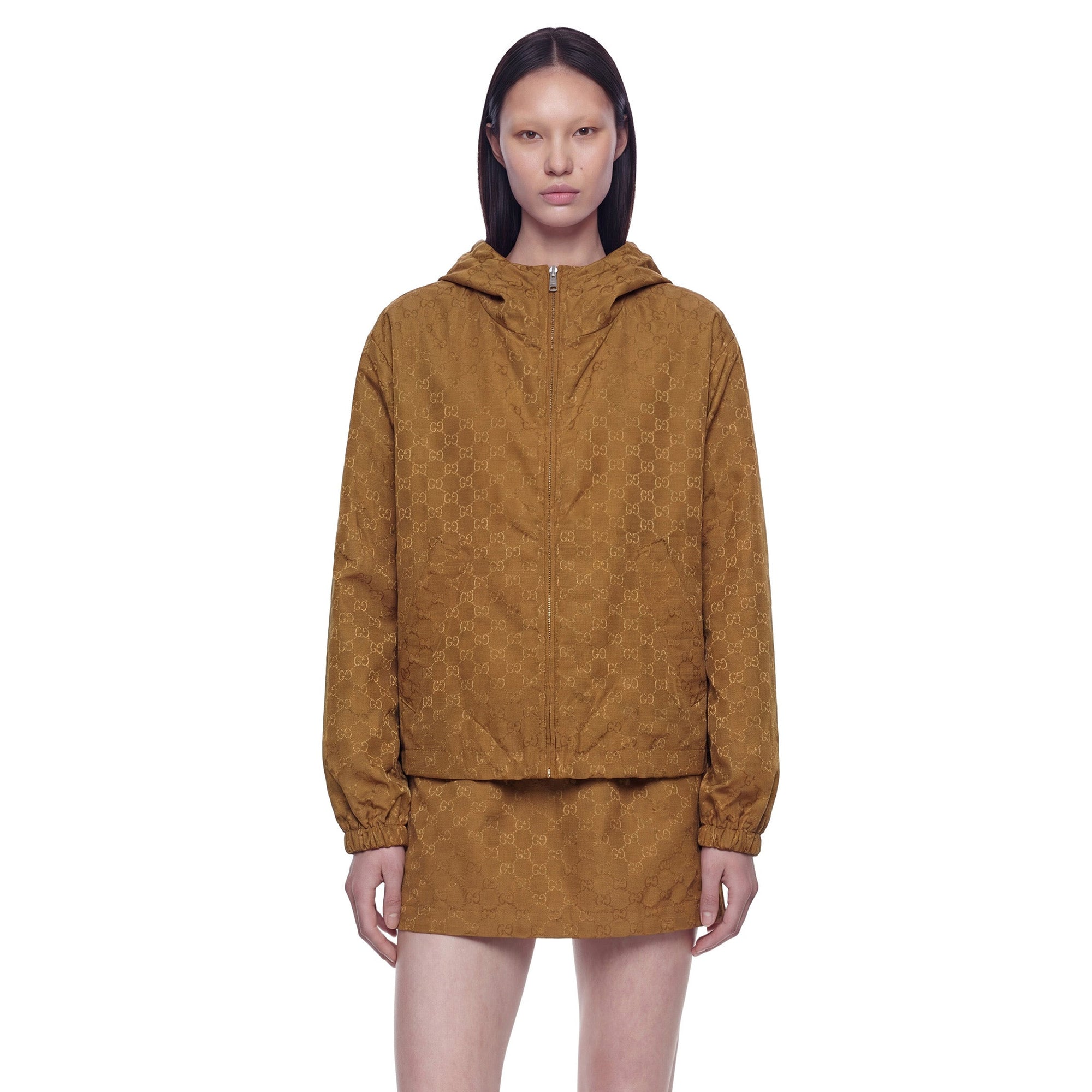 Оригінальна Slub Gg Nylon Windbreaker Gucci – детальний вид