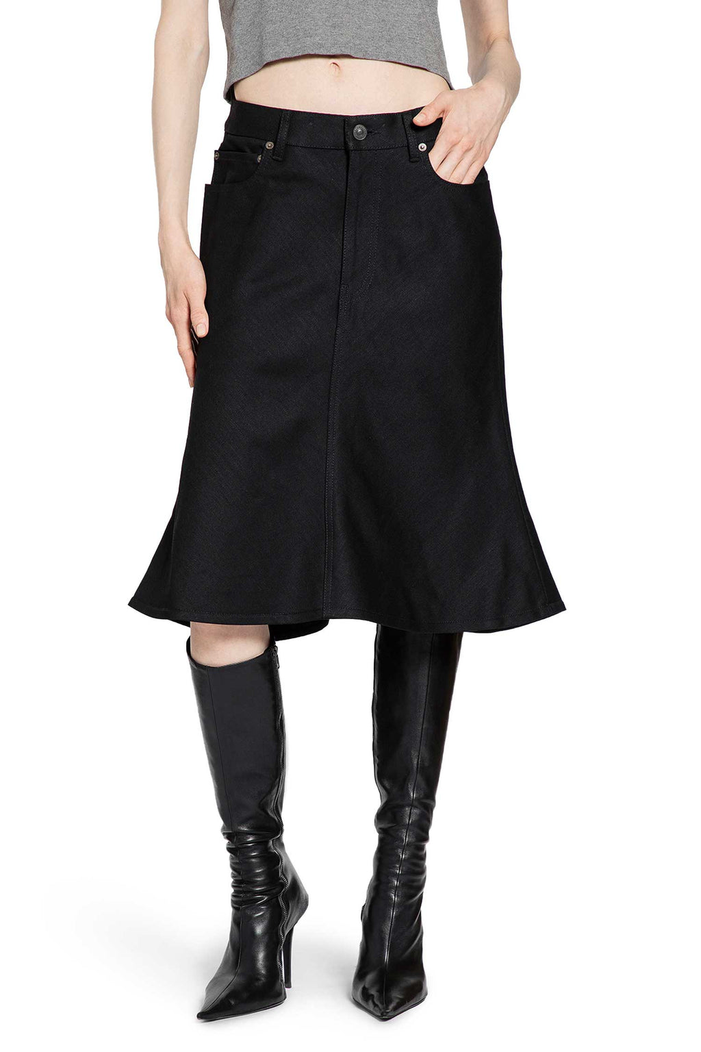 Godet Mini Skirt Balenciaga оригінал – Купити в Україні – боковий вид