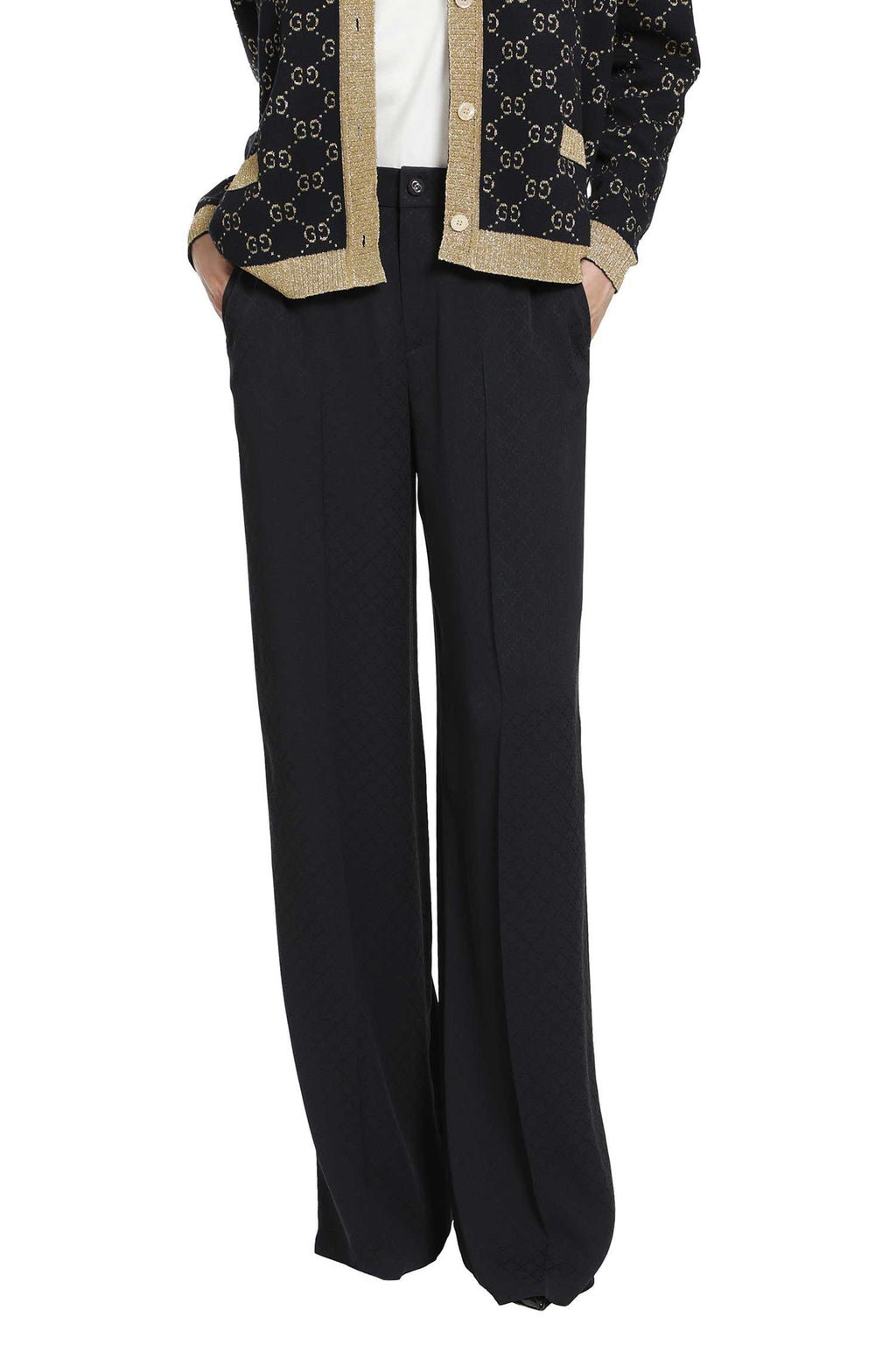 Оригінальна Silk Jacquard Trousers Gucci – боковий вид