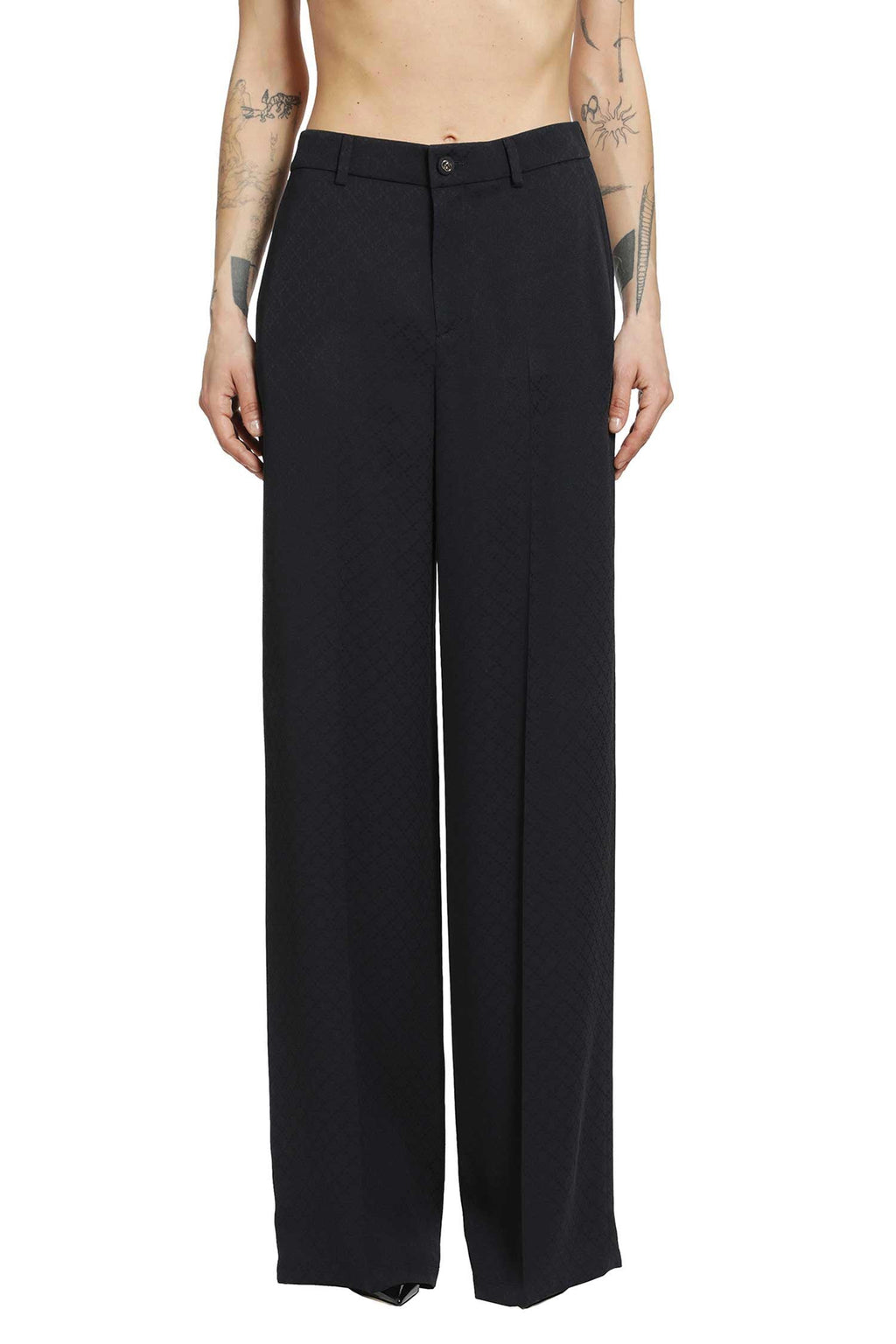 Оригінальна Silk Jacquard Trousers Gucci – вид ззаду