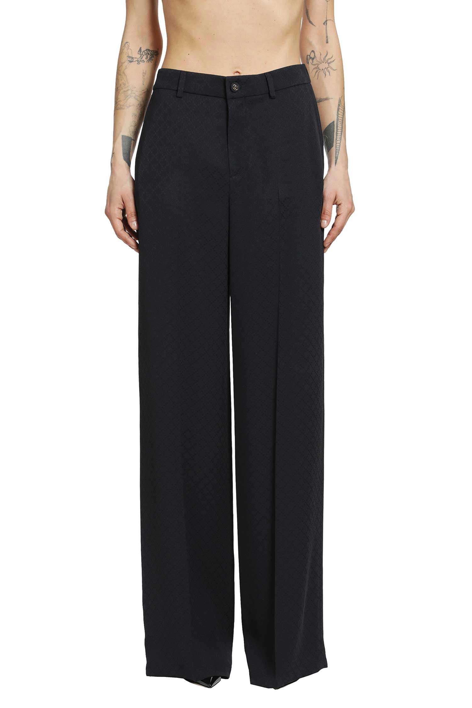 Оригінальна Silk Jacquard Trousers Gucci – вид ззаду