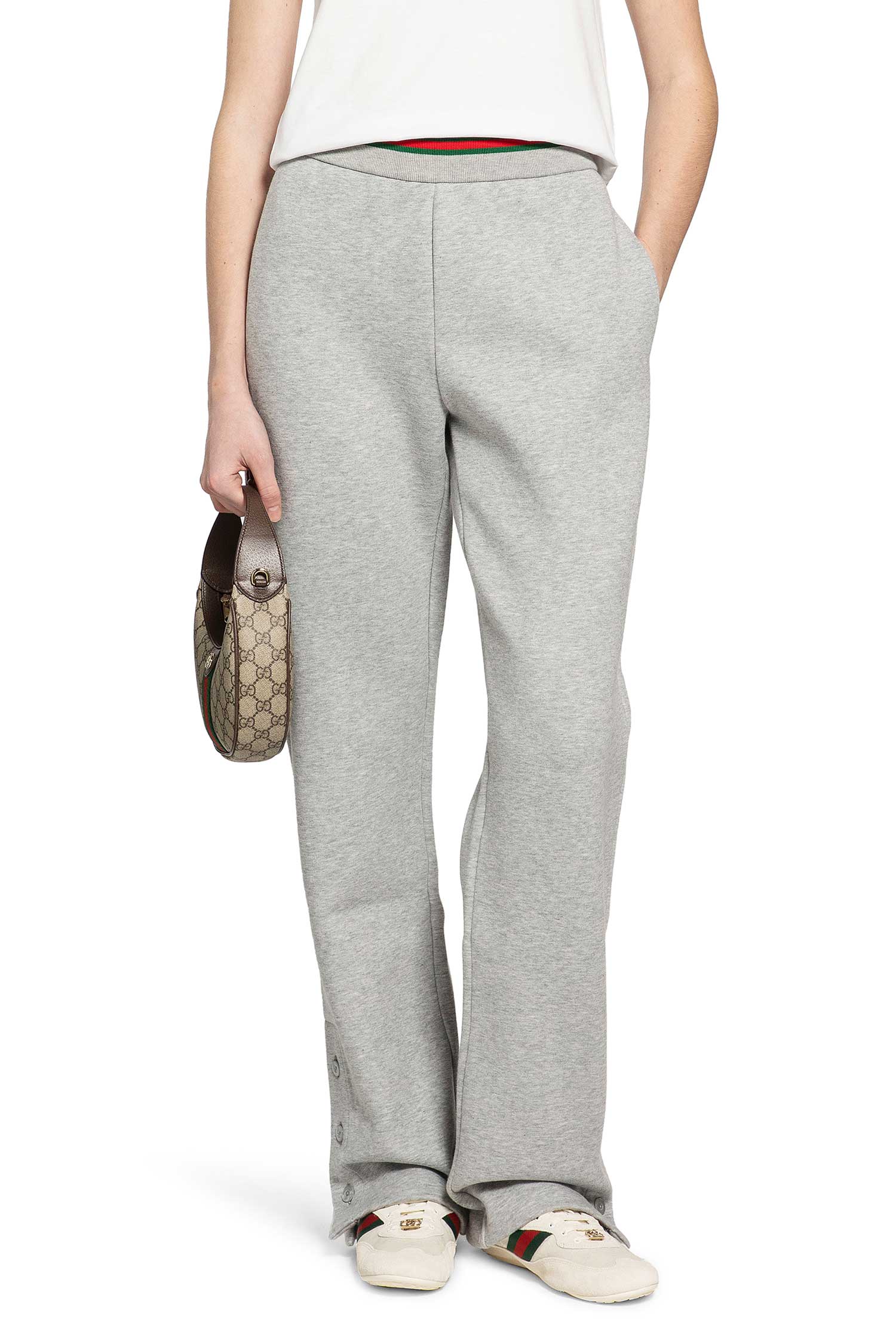 Оригінальна Cotton Jersey Leisure Trousers With Web Gucci – боковий вид