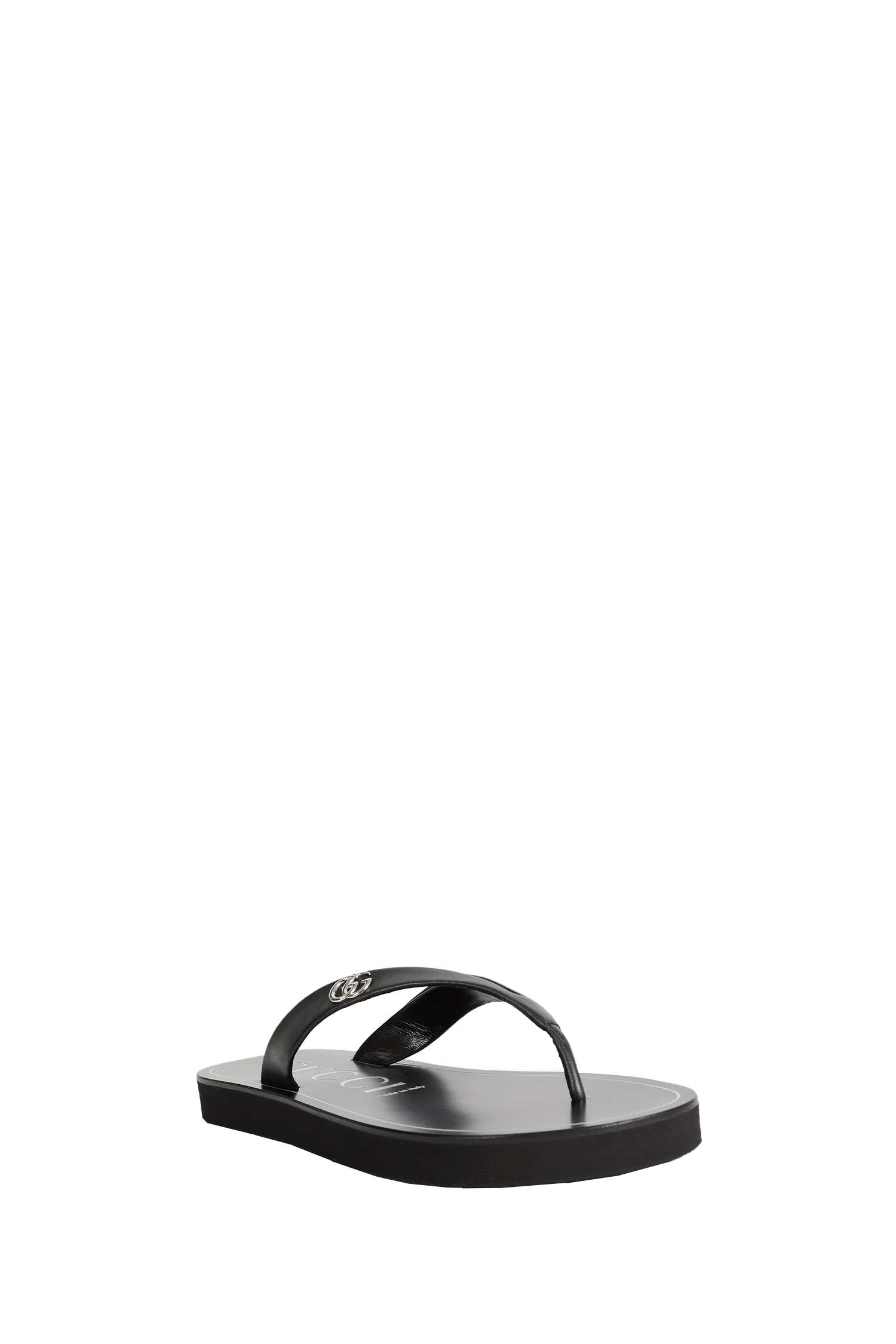 Оригінальна Double G Thong Leather Sandals Gucci – вид ззаду