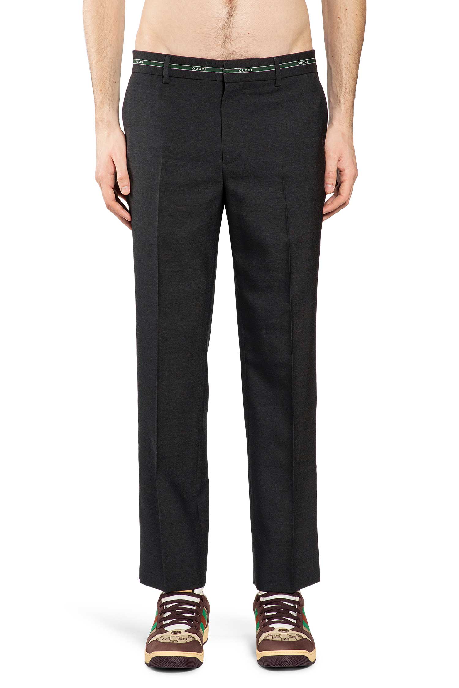 Оригінальна Wool Straight Leg Pants Gucci – вид ззаду