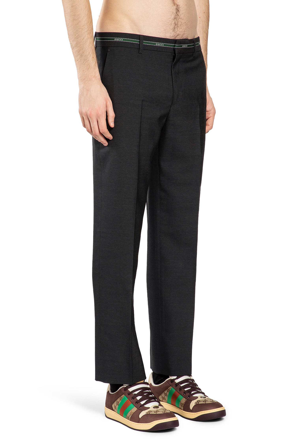 Оригінальна Wool Straight Leg Pants Gucci – детальний вид