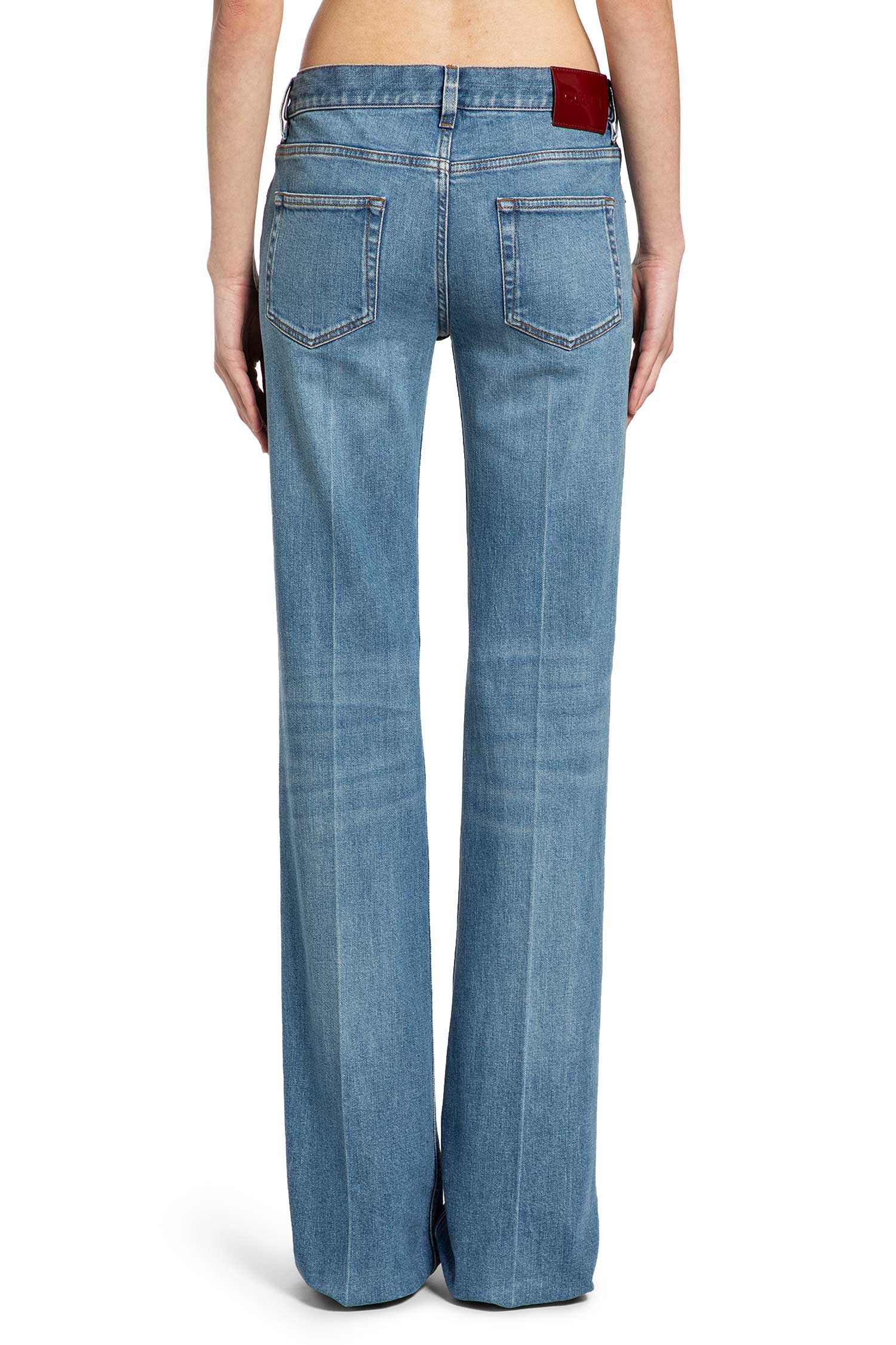 Оригінальна Flared Stretch Cotton Denim Trousers Gucci – збільшений вид