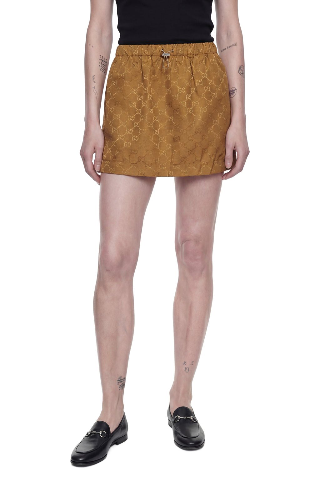 Slub Gg Nylon Mini Skirt Gucci – Гарантія оригінальності – боковий вид