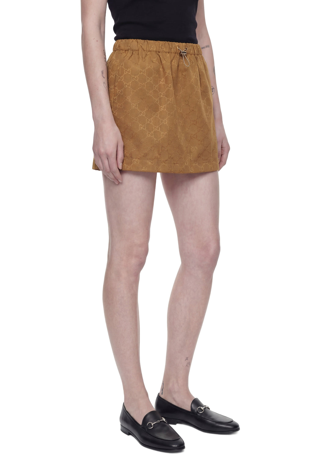 Slub Gg Nylon Mini Skirt Gucci – Гарантія оригінальності – вид ззаду