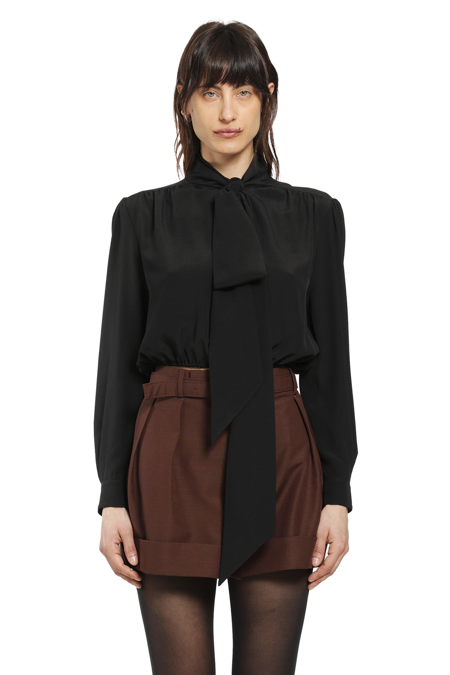 Оригінальна Lavallière Blouse In Silk Saint laurent – боковий вид