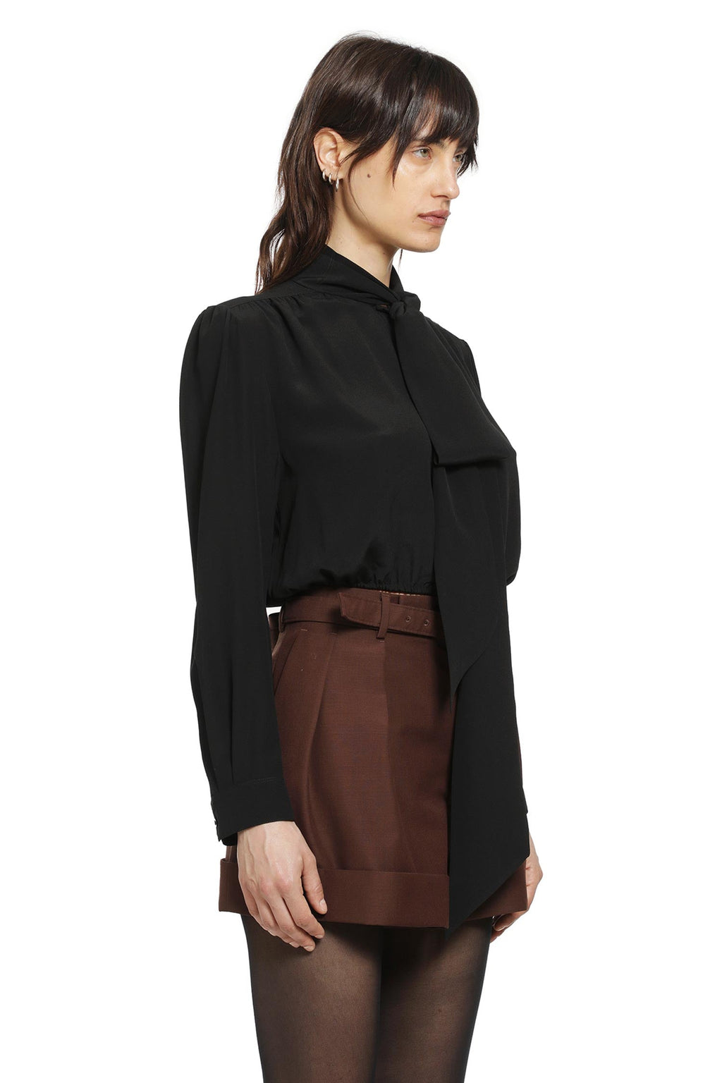 Оригінальна Lavallière Blouse In Silk Saint laurent – вид ззаду