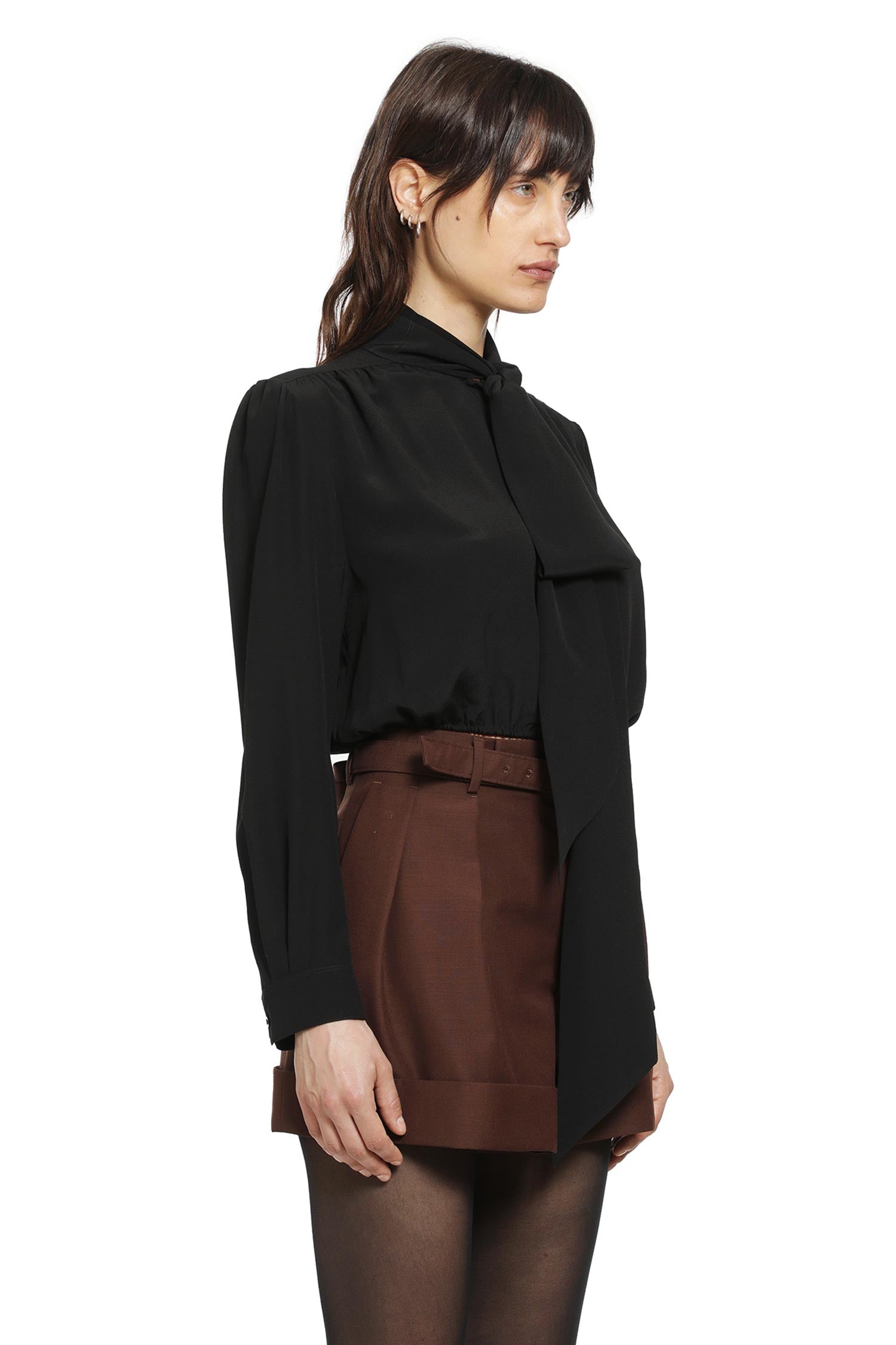Оригінальна Lavallière Blouse In Silk Saint laurent – вид ззаду