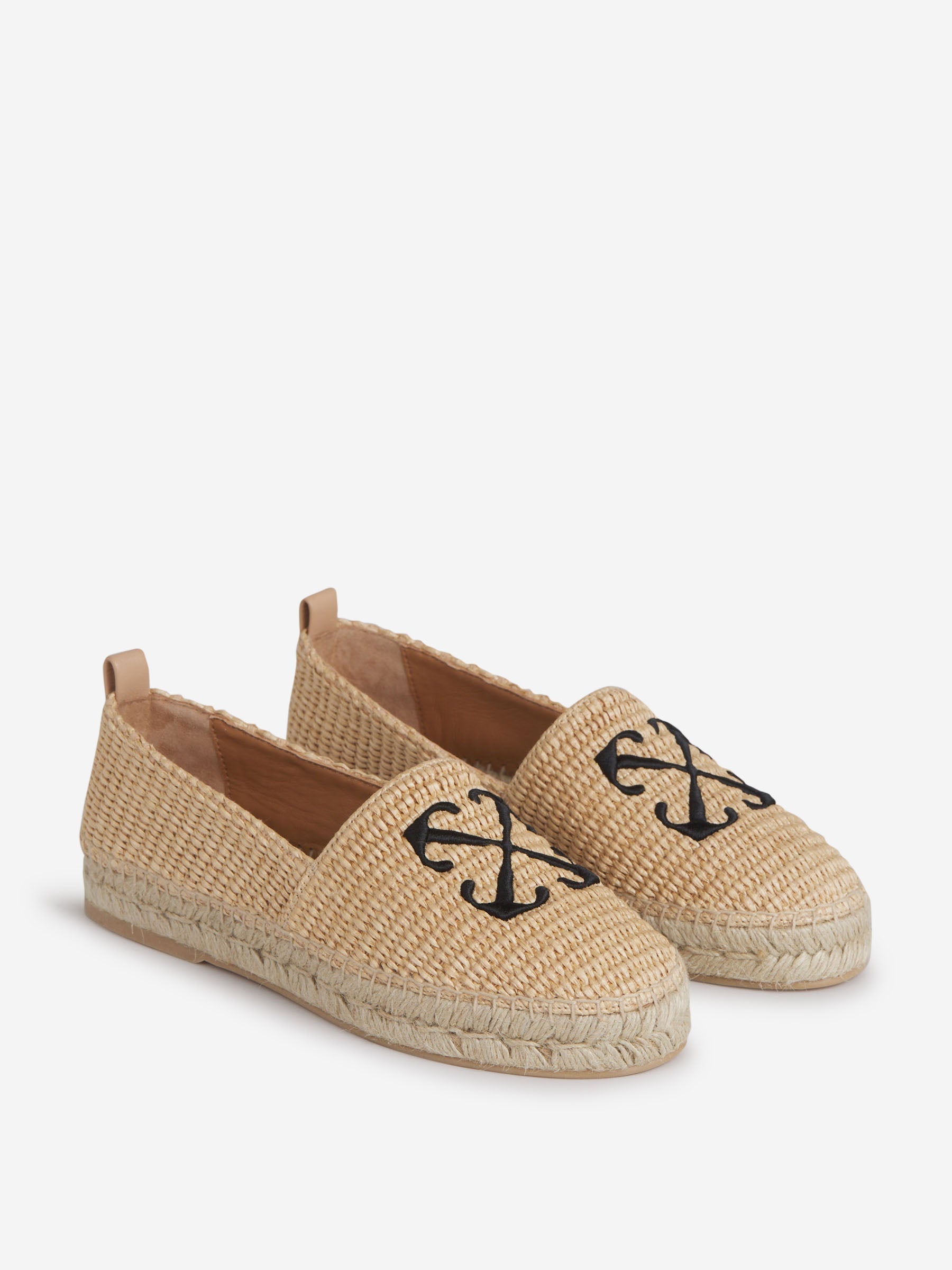 Оригінальна Arrow Raffia Espadrilles Off-white – вид ззаду