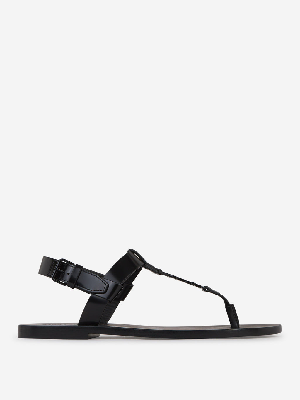 Оригінальна Logo Leather Sandals Saint laurent – боковий вид