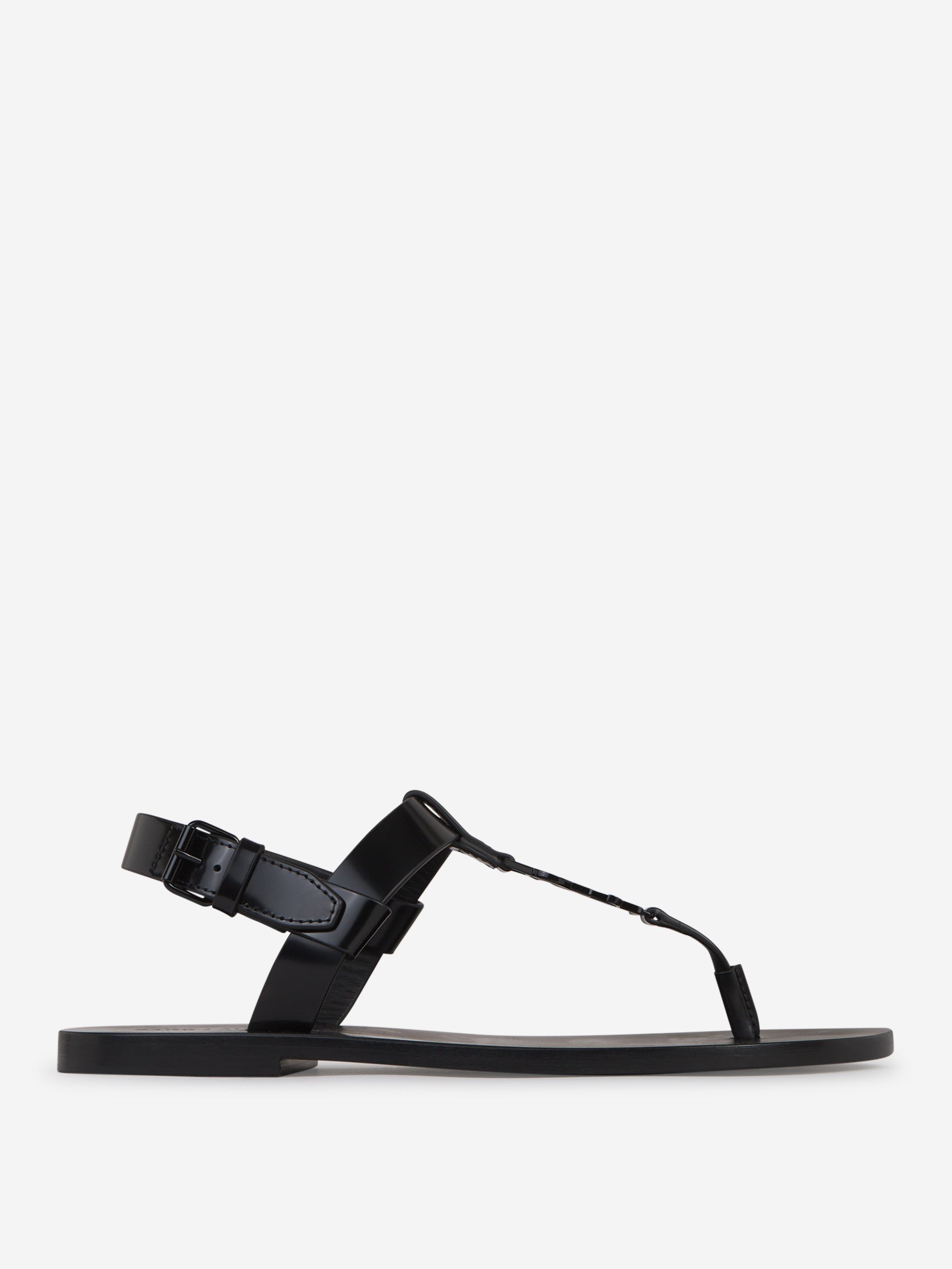 Оригінальна Logo Leather Sandals Saint laurent – боковий вид
