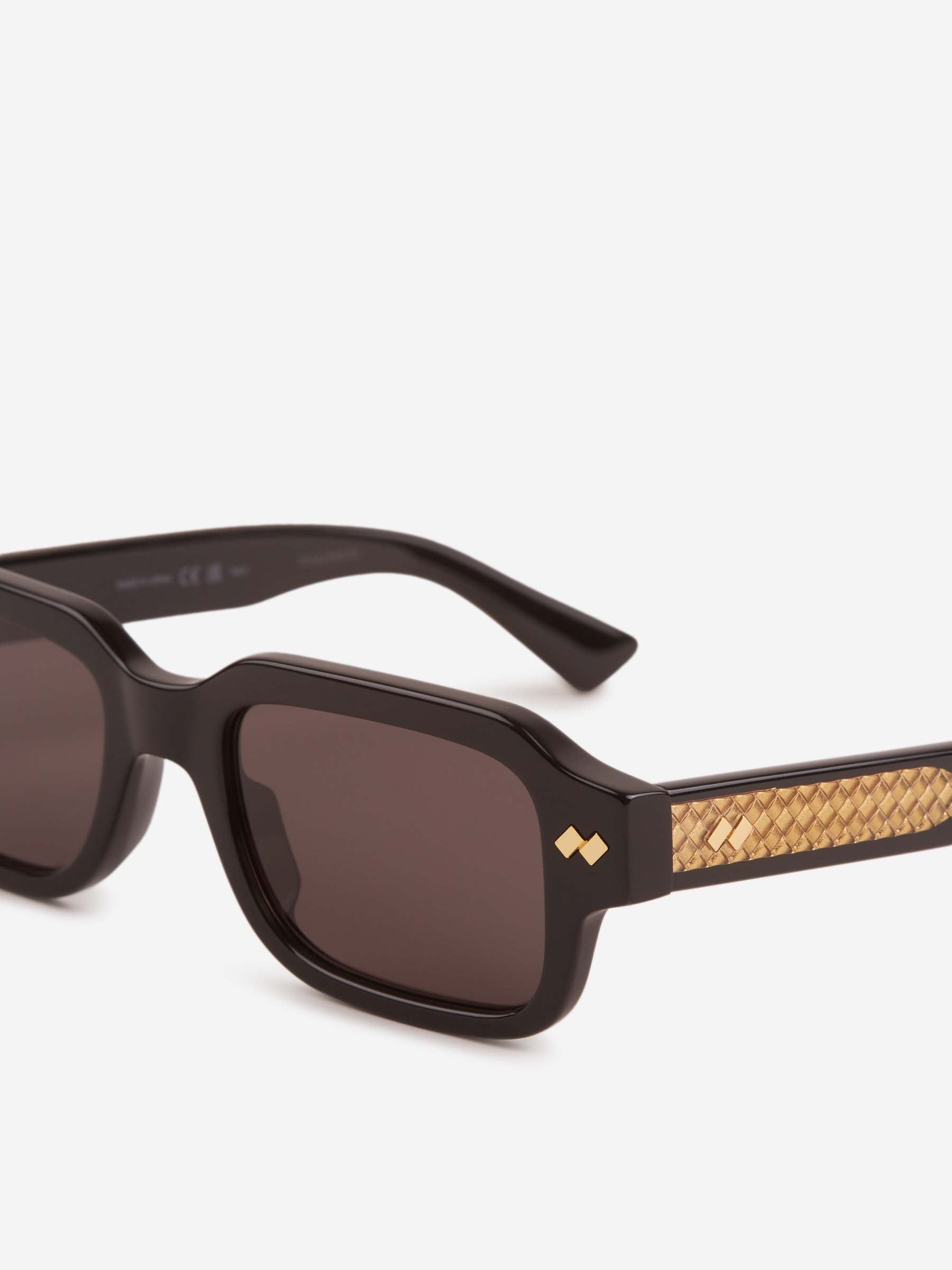 Оригінальна Intrecciato Rectangular Sunglasses Bottega veneta – детальний вид