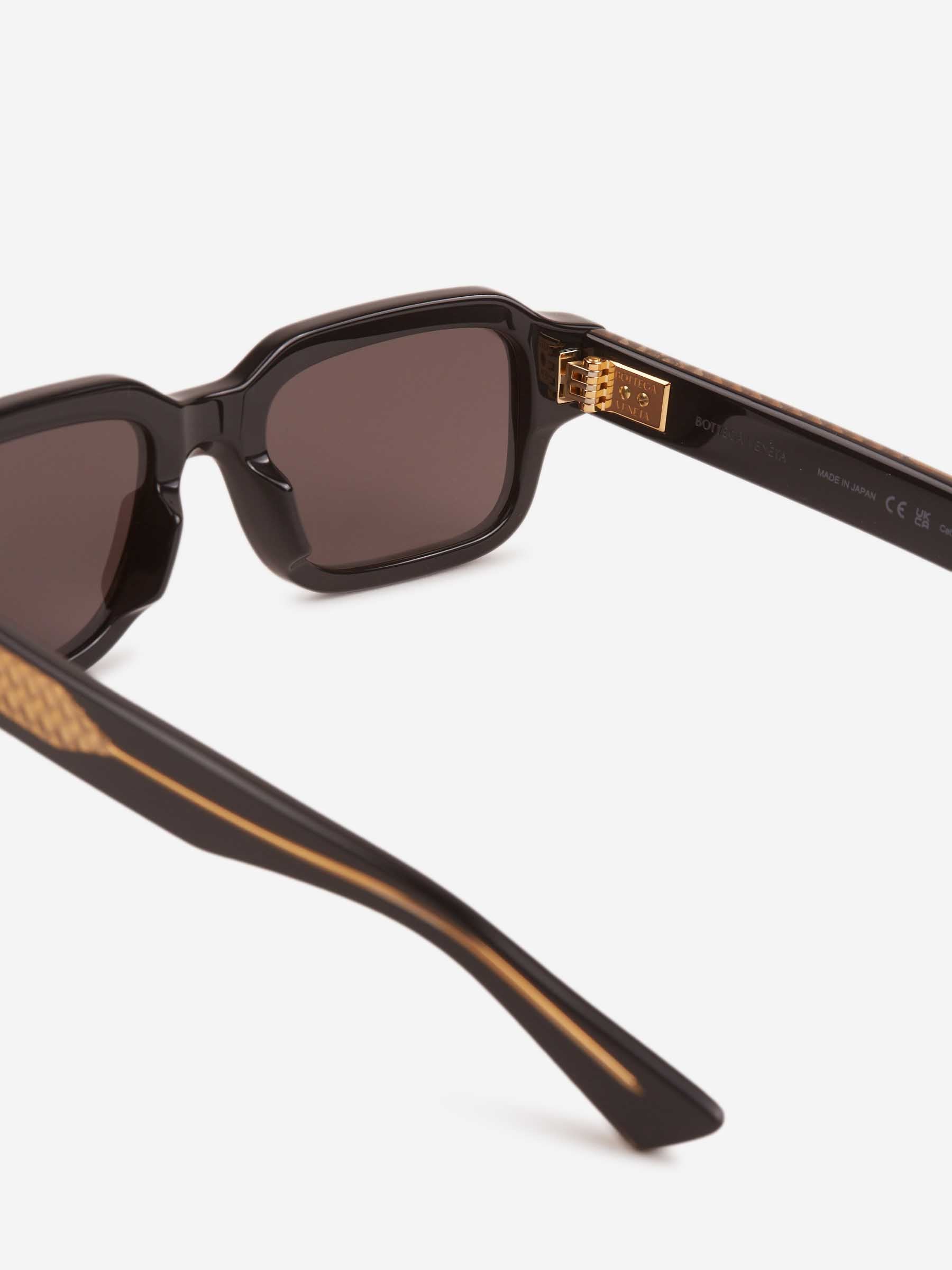 Оригінальна Intrecciato Rectangular Sunglasses Bottega veneta – збільшений вид