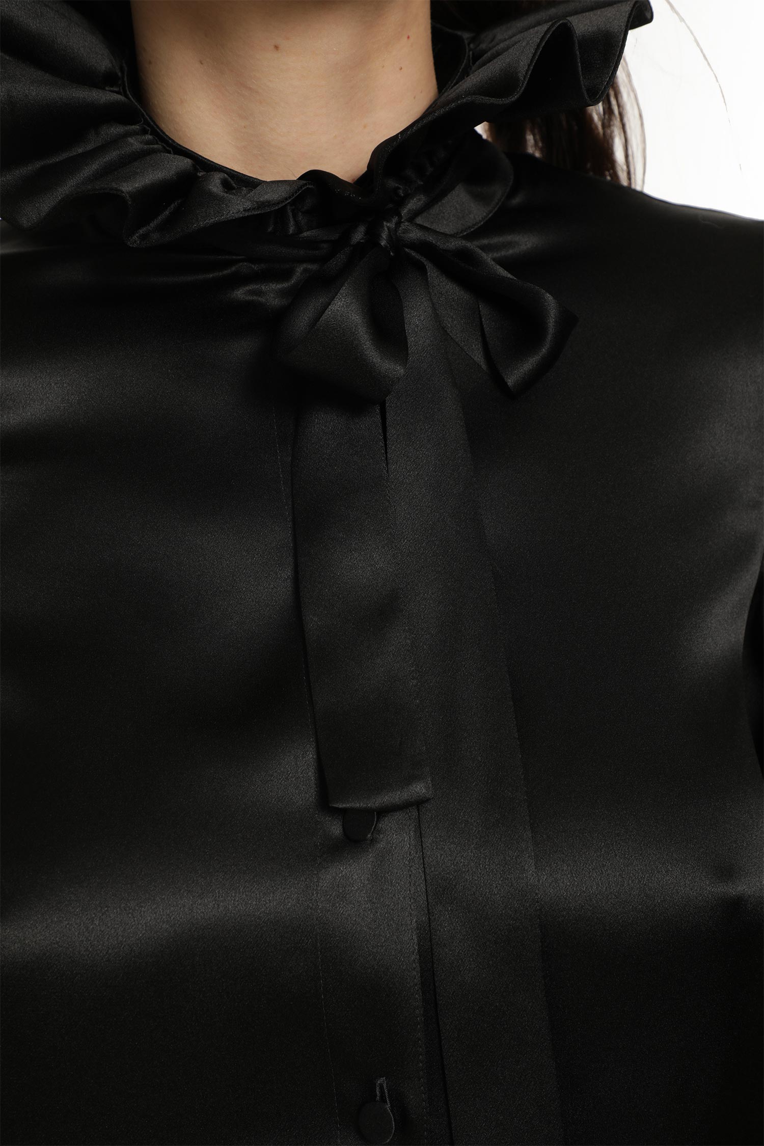 Silk Satin Ruffled Shirt Gucci оригінал – Купити в Україні – збільшений вид