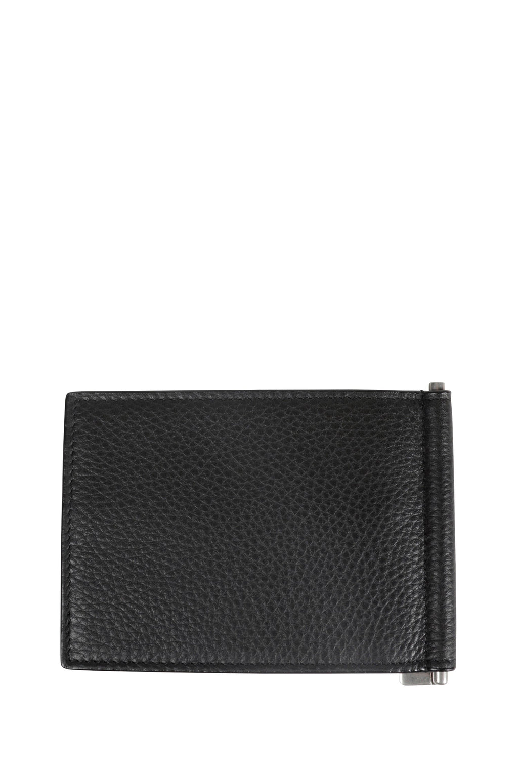 Оригінальна Grained Leather Bill Clip Wallet Saint laurent – вид ззаду