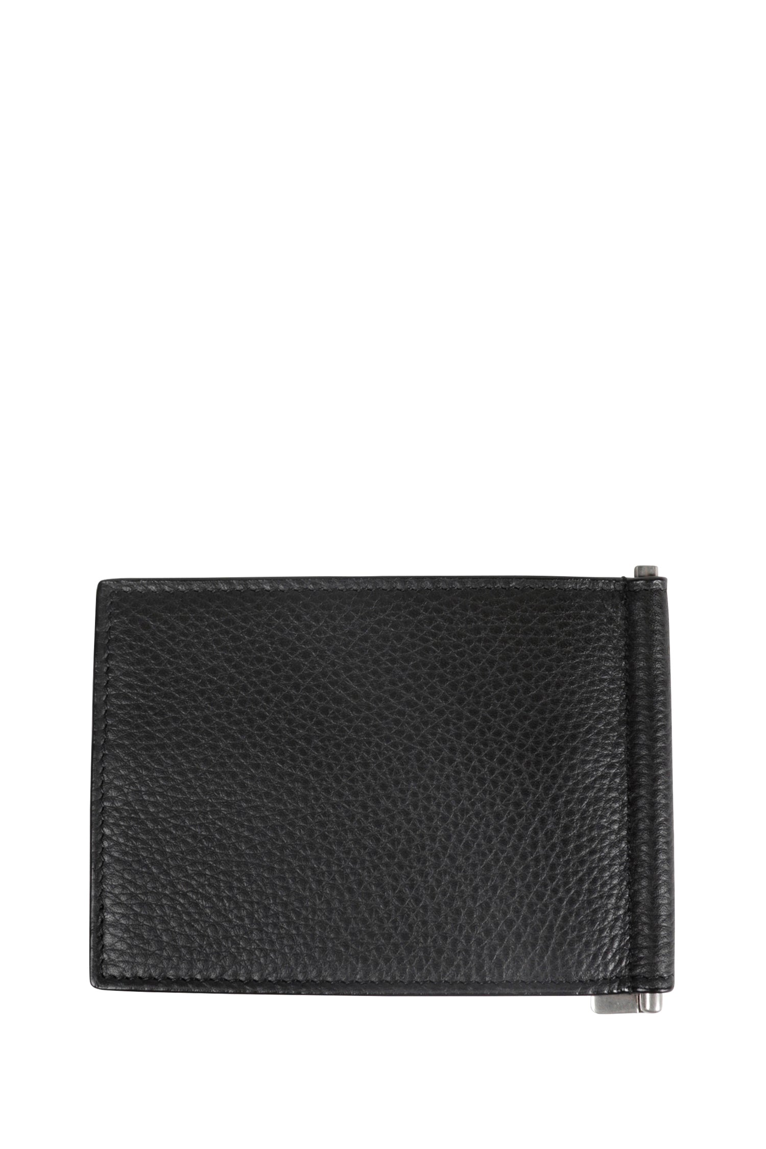 Оригінальна Grained Leather Bill Clip Wallet Saint laurent – вид ззаду