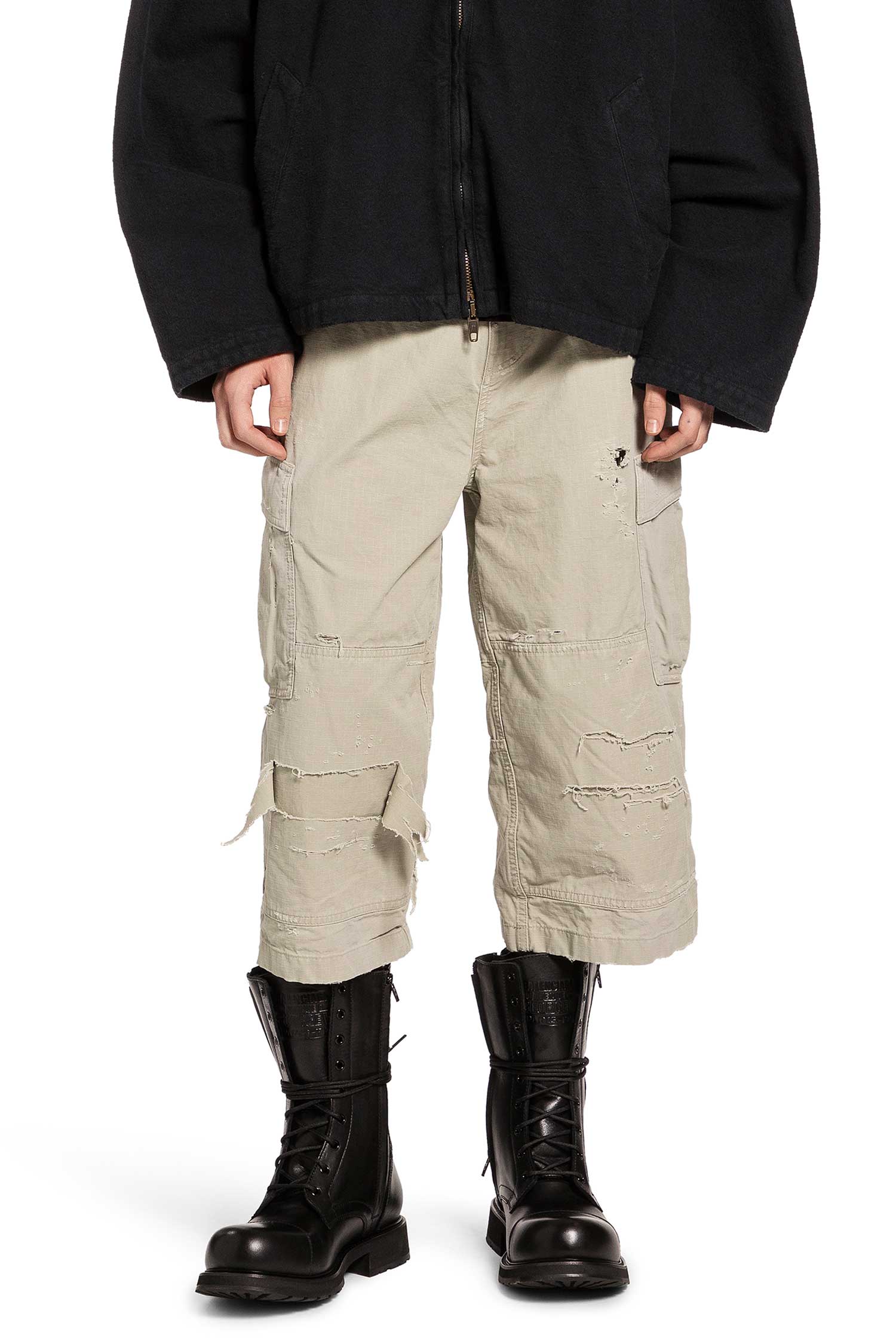Cropped Cargo Pants Balenciaga оригінал – Купити в Україні – боковий вид