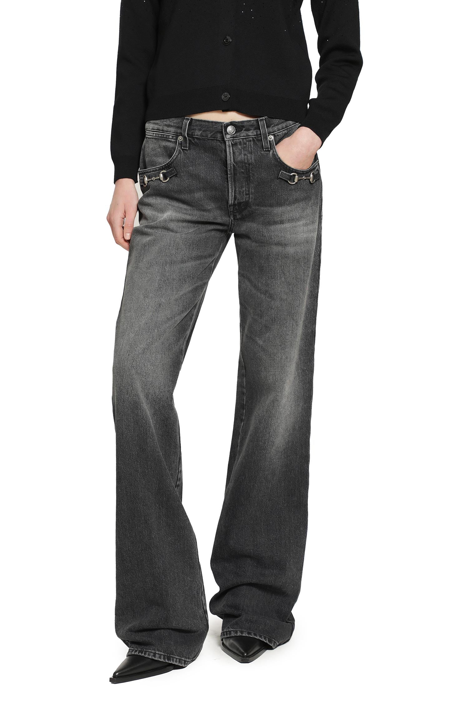 Horsebit Bootcut Jeans Gucci – Гарантія оригінальності – боковий вид