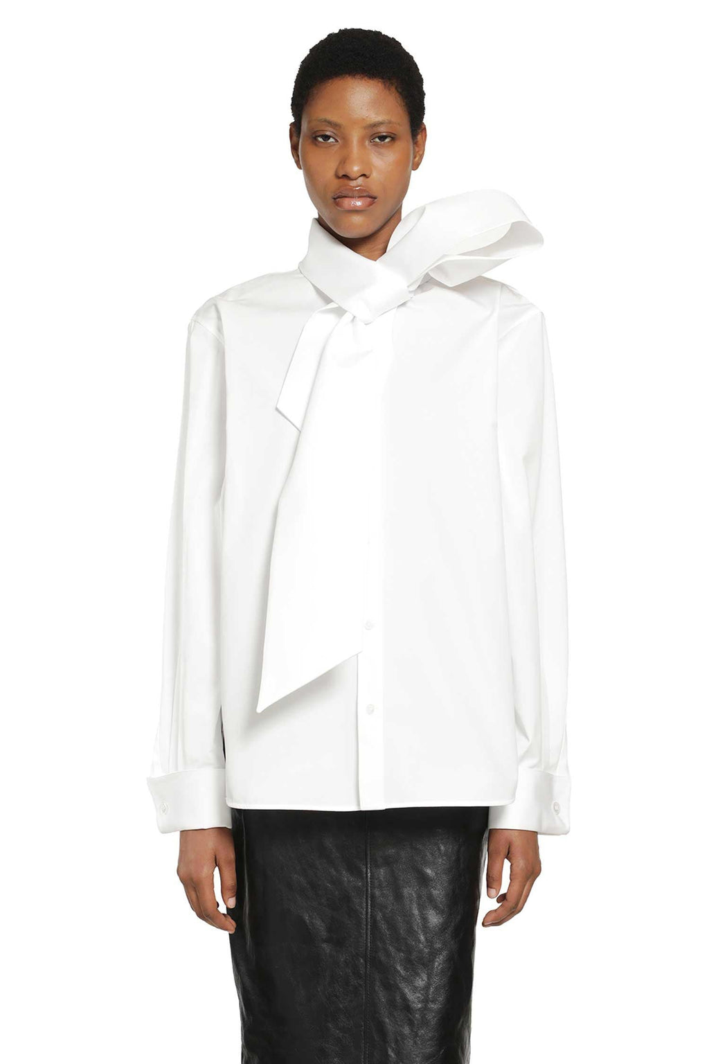 Lavallière Shirt In Cotton Poplin Saint laurent оригінал – Купити в Україні – вид ззаду