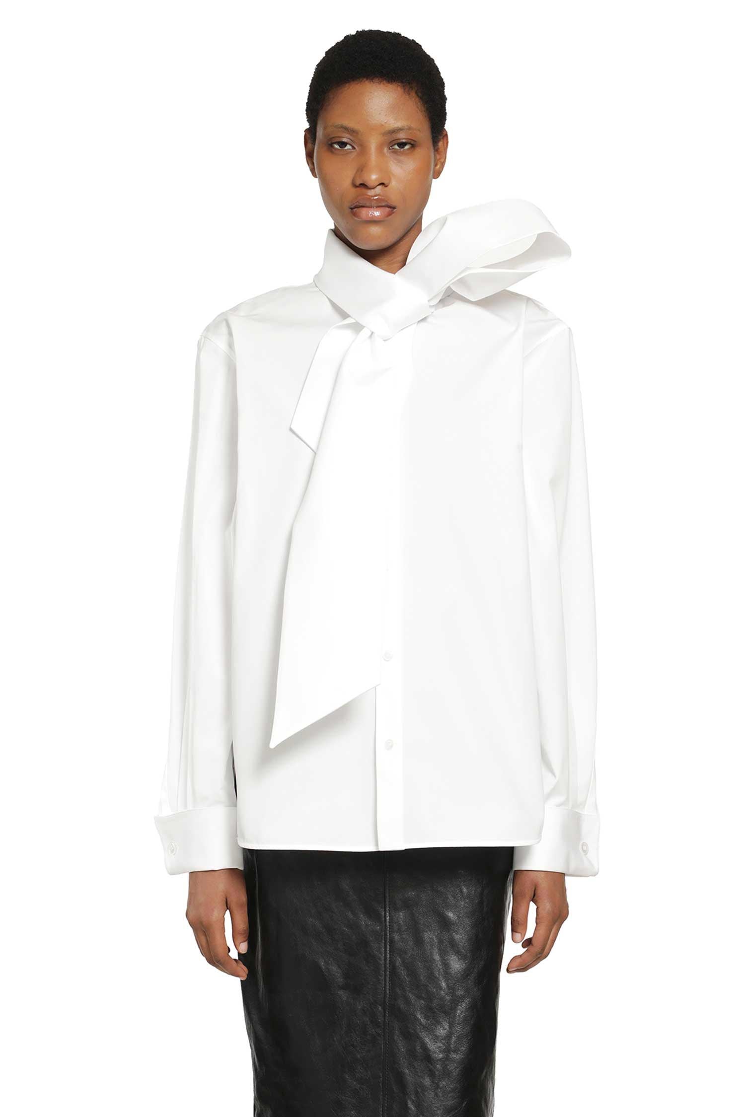 Lavallière Shirt In Cotton Poplin Saint laurent оригінал – Купити в Україні – вид ззаду