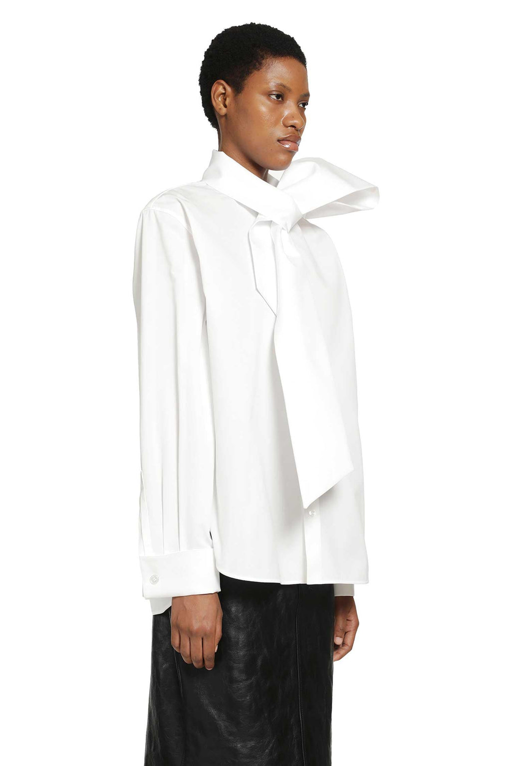 Lavallière Shirt In Cotton Poplin Saint laurent оригінал – Купити в Україні – детальний вид