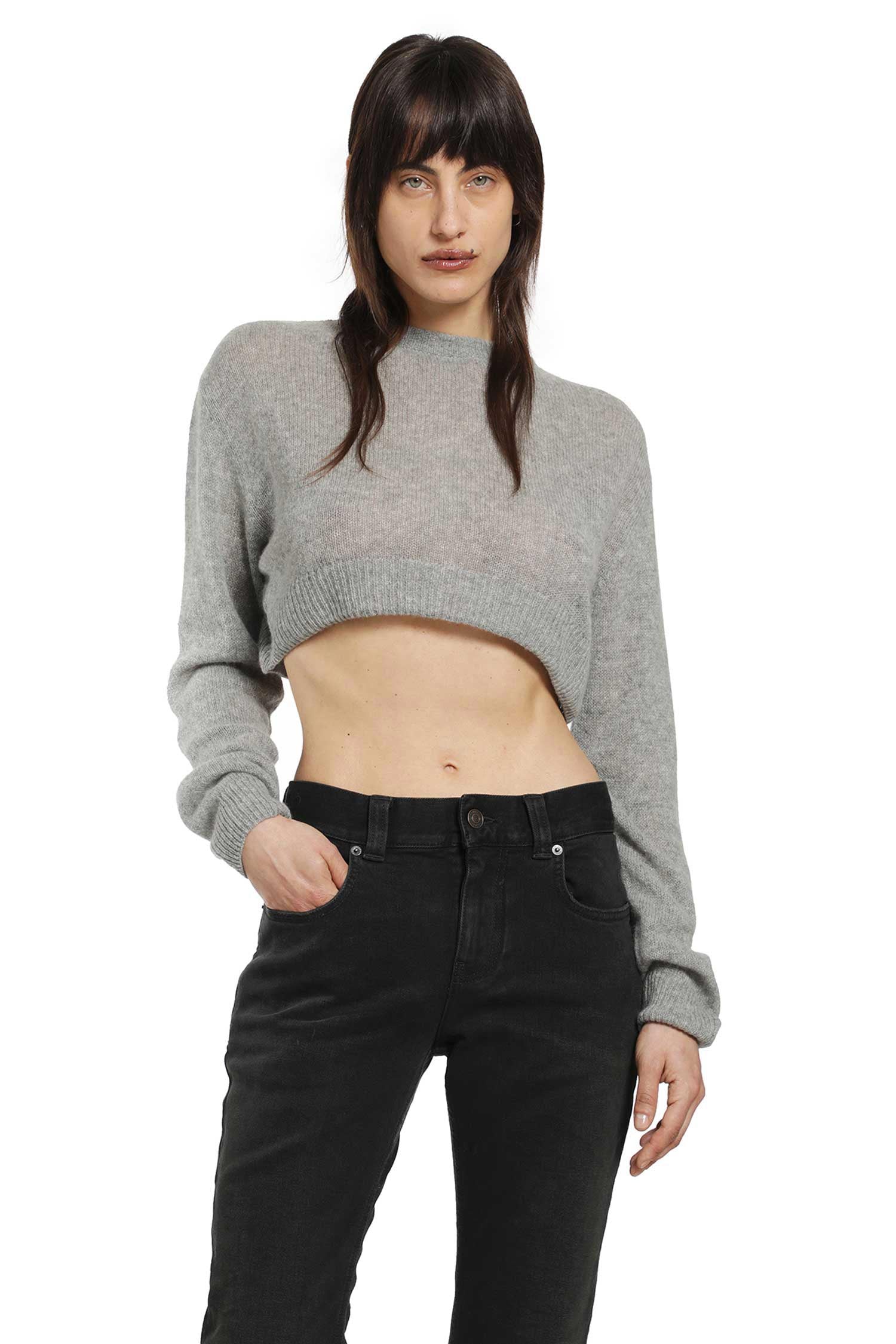 Cropped Crewneck Sweater Balenciaga – Гарантія оригінальності – боковий вид