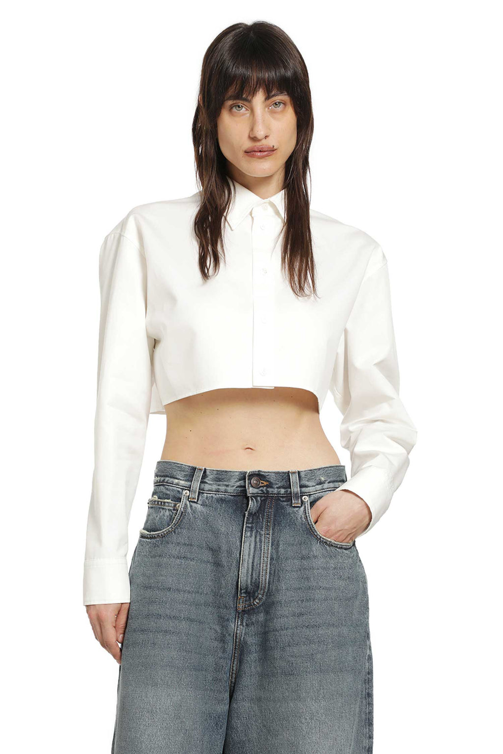 Cropped Shirt Balenciaga оригінал – Купити в Україні – боковий вид