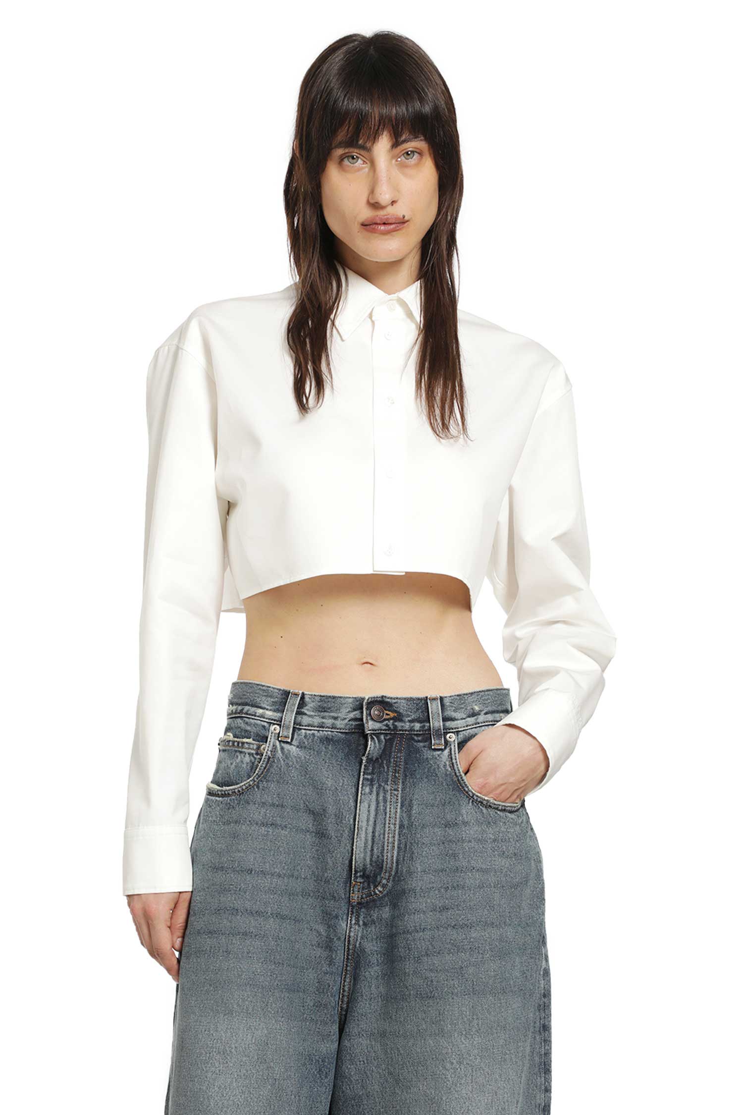 Cropped Shirt Balenciaga оригінал – Купити в Україні – боковий вид