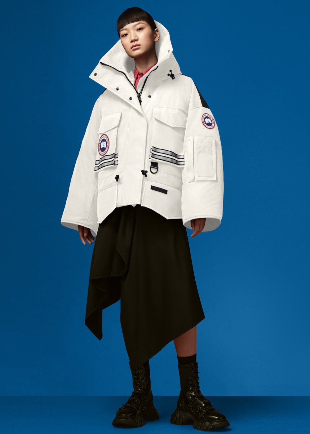 Оригінальна Angel Chen Edition Cropped Snow Mantra Parka Canada goose – вид ззаду