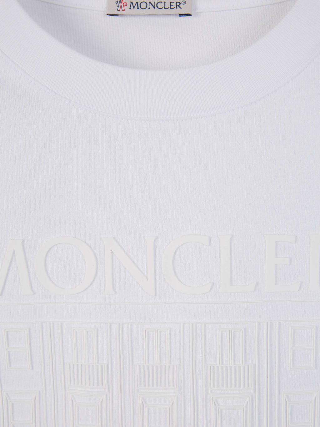 Printed Cotton T-Shirt Moncler – Гарантія оригінальності – детальний вид