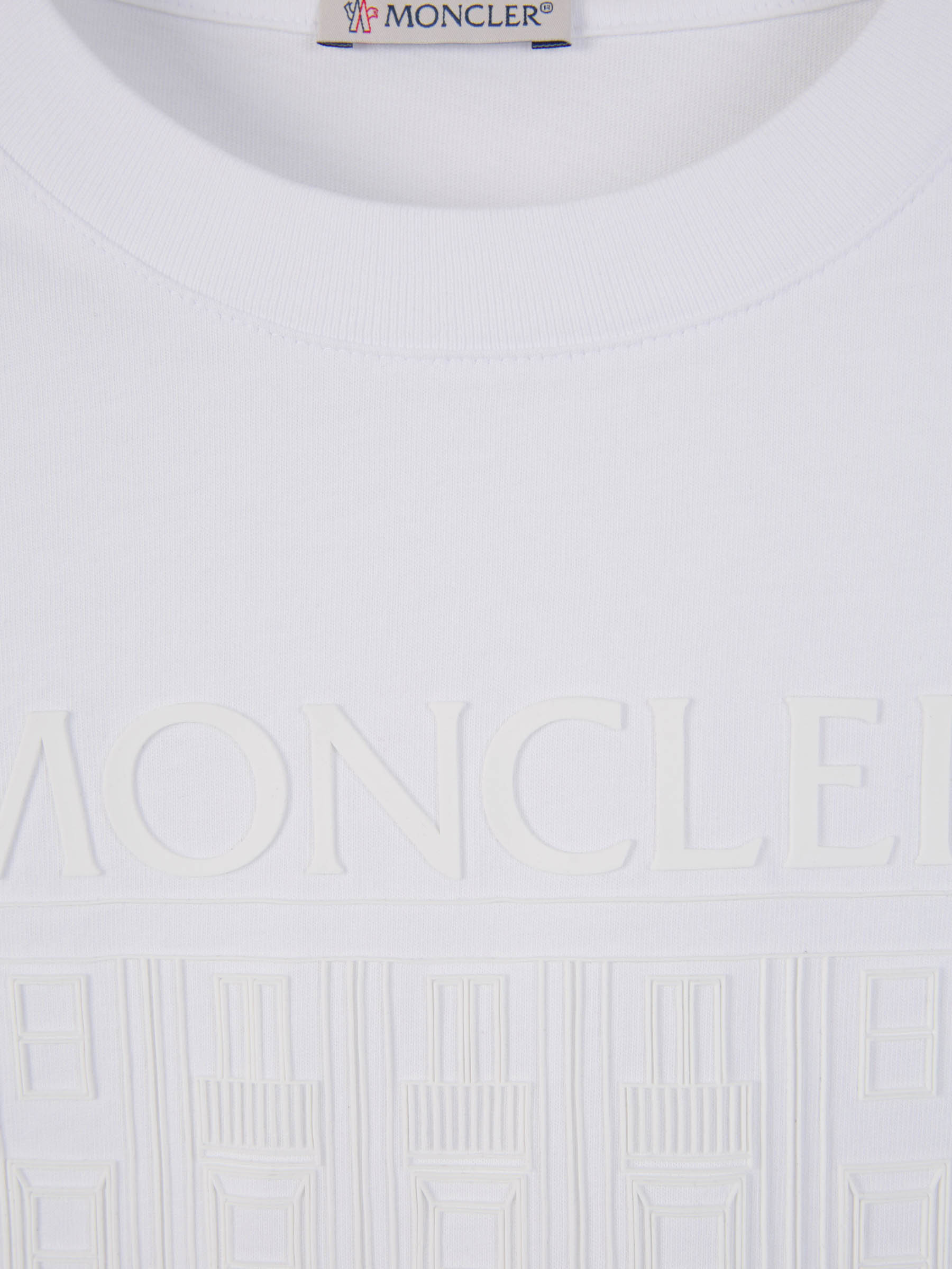 Printed Cotton T-Shirt Moncler – Гарантія оригінальності – детальний вид
