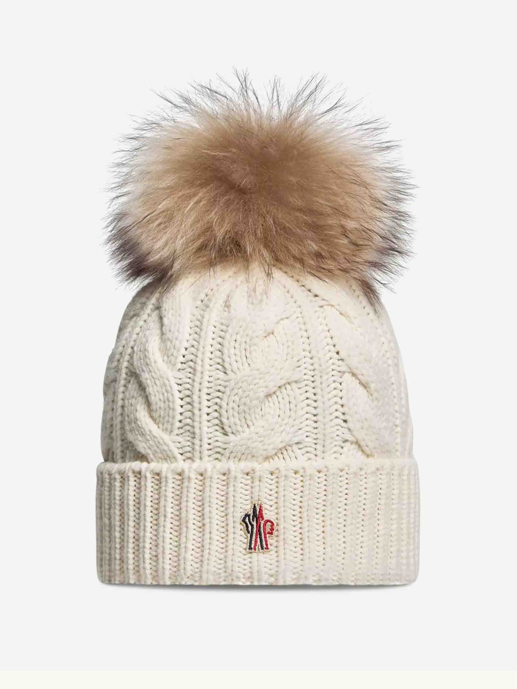Cashmere Pom-Pom Beanie Moncler оригінал – Купити в Україні – боковий вид