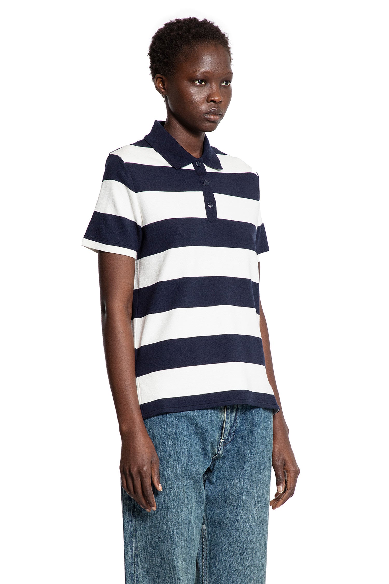 Оригінальна Striped Polo Shirt Moncler – вид ззаду