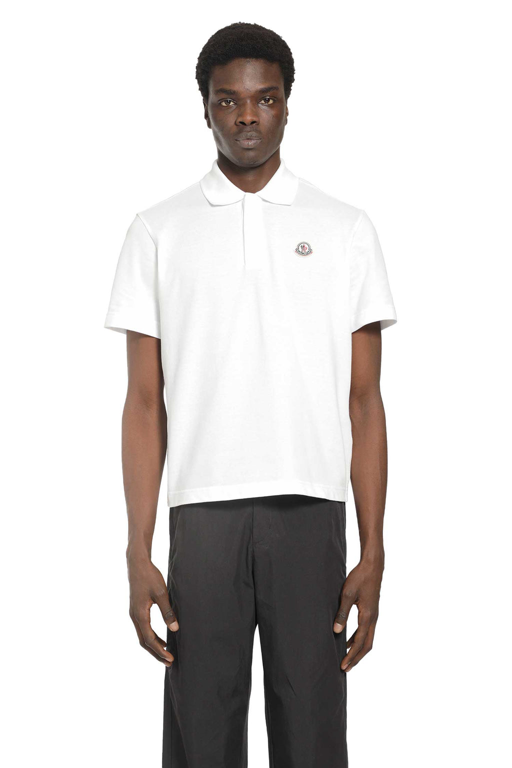 Оригінальна Cotton Piqué Polo Shirt Moncler – боковий вид
