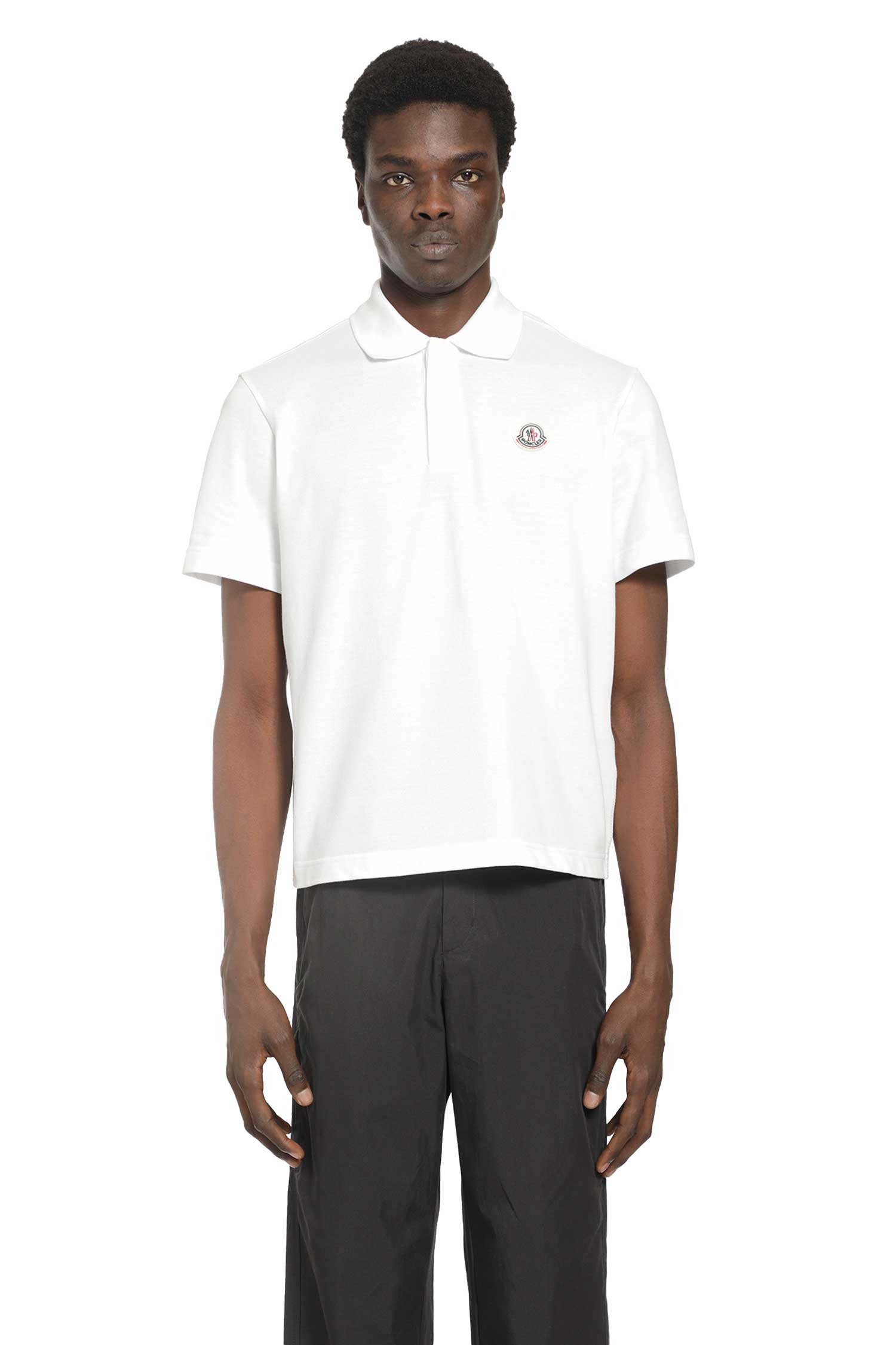 Оригінальна Cotton Piqué Polo Shirt Moncler – боковий вид