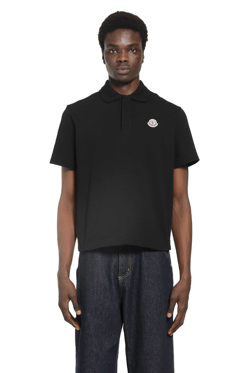Оригінальна Cotton Piqué Polo Shirt Moncler – боковий вид