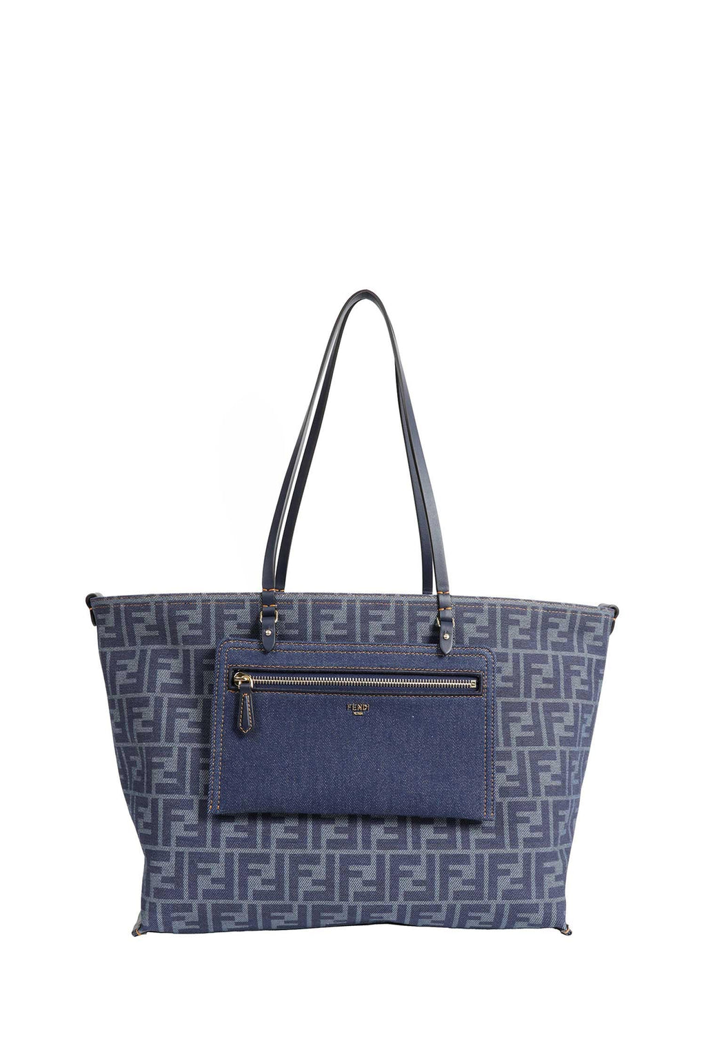 Ff Denim Jacquard Reversible Tote Bag Fendi – Гарантія оригінальності – боковий вид