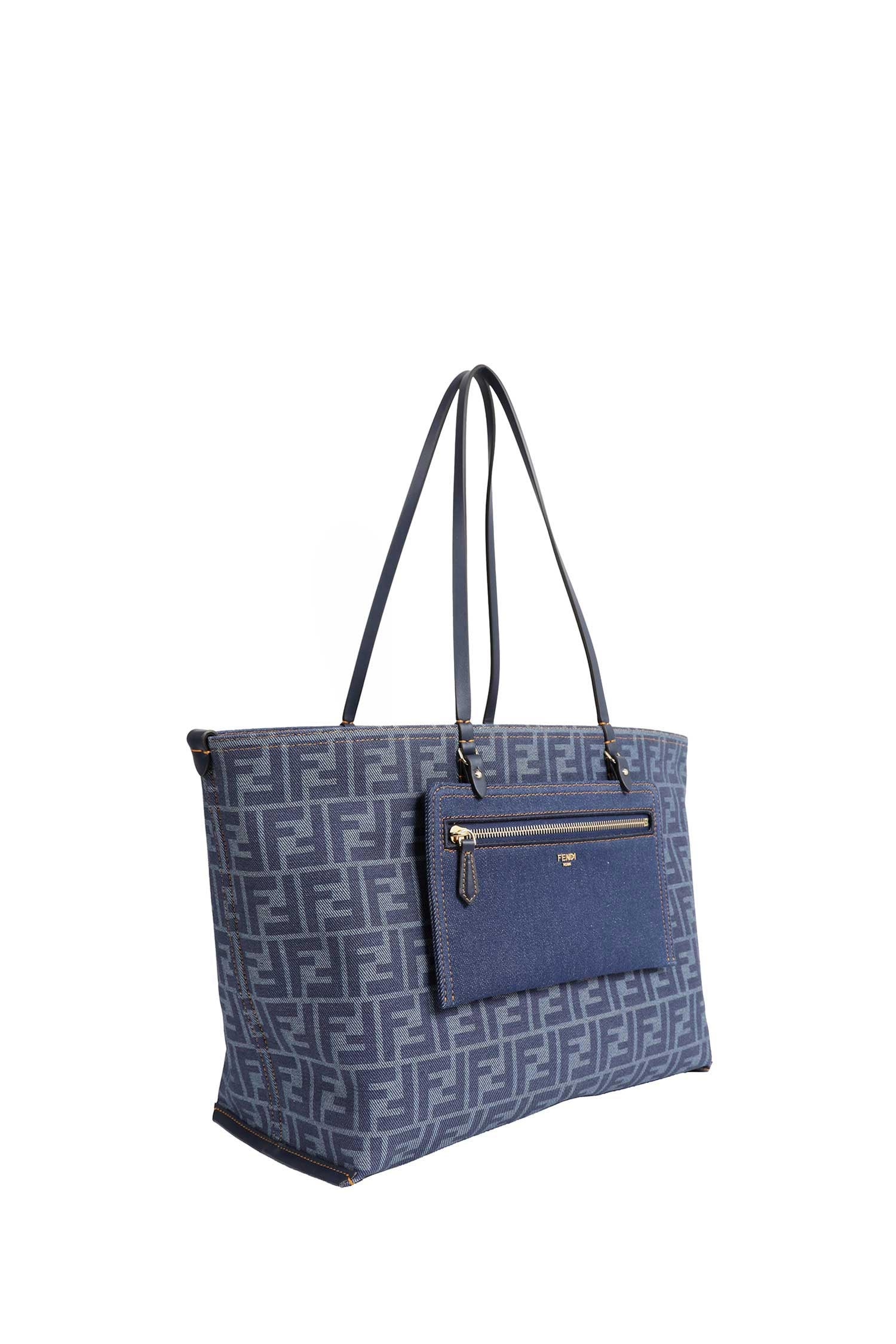 Ff Denim Jacquard Reversible Tote Bag Fendi – Гарантія оригінальності – вид ззаду
