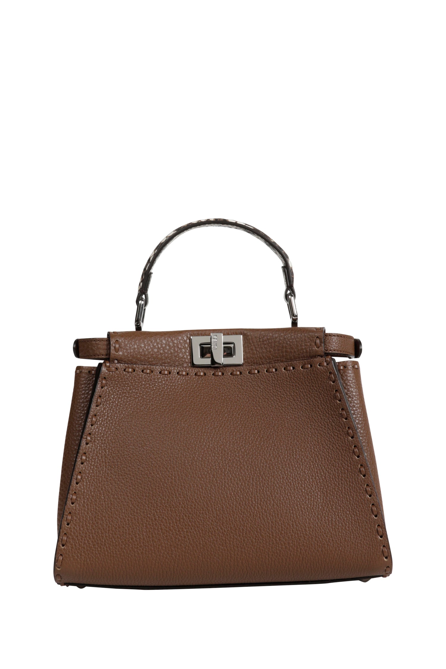 Mini Peekaboo Leather Top Handle Bag Fendi оригінал – Купити в Україні – боковий вид