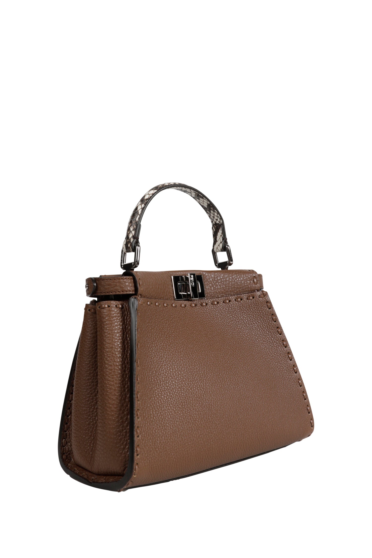 Mini Peekaboo Leather Top Handle Bag Fendi оригінал – Купити в Україні – вид ззаду