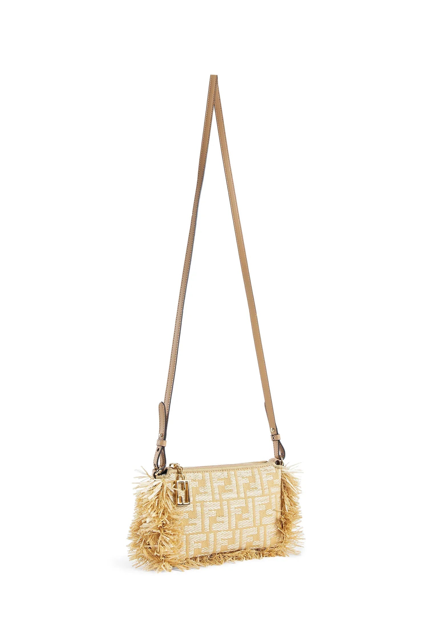 Raffia Ff Baguette Pouch Fendi – Гарантія оригінальності – вид ззаду