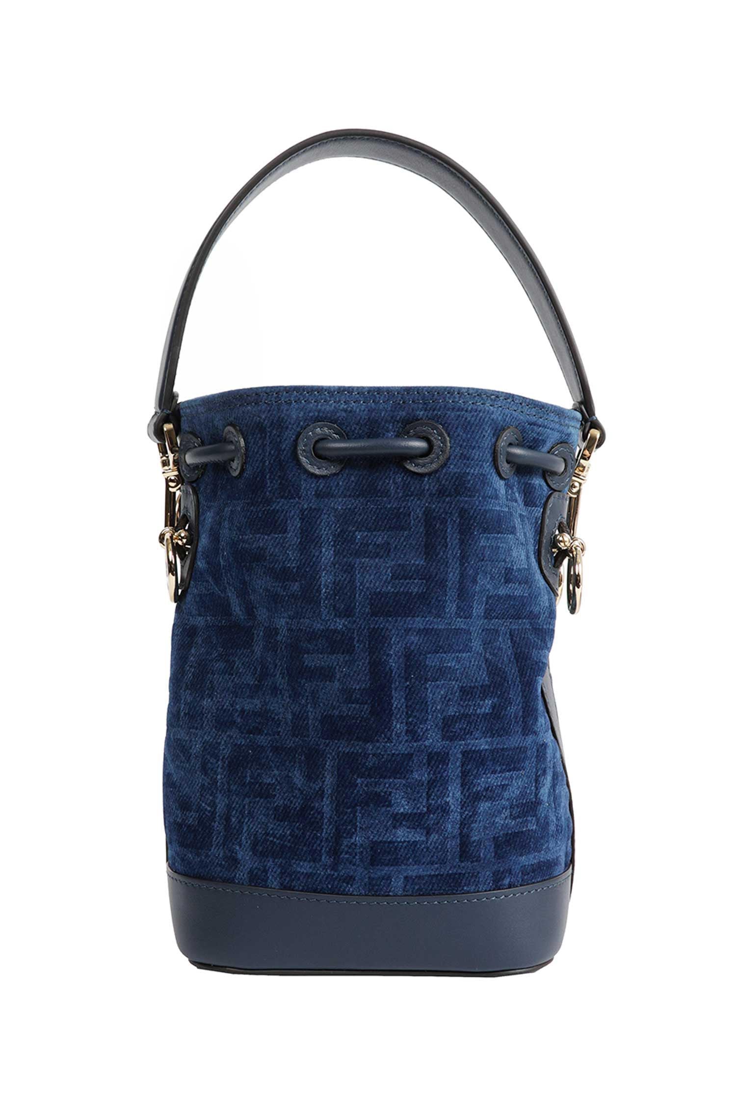 Mini Mon Tresor Ff Denim Flock Bucket Bag Fendi оригінал – Купити в Україні – детальний вид